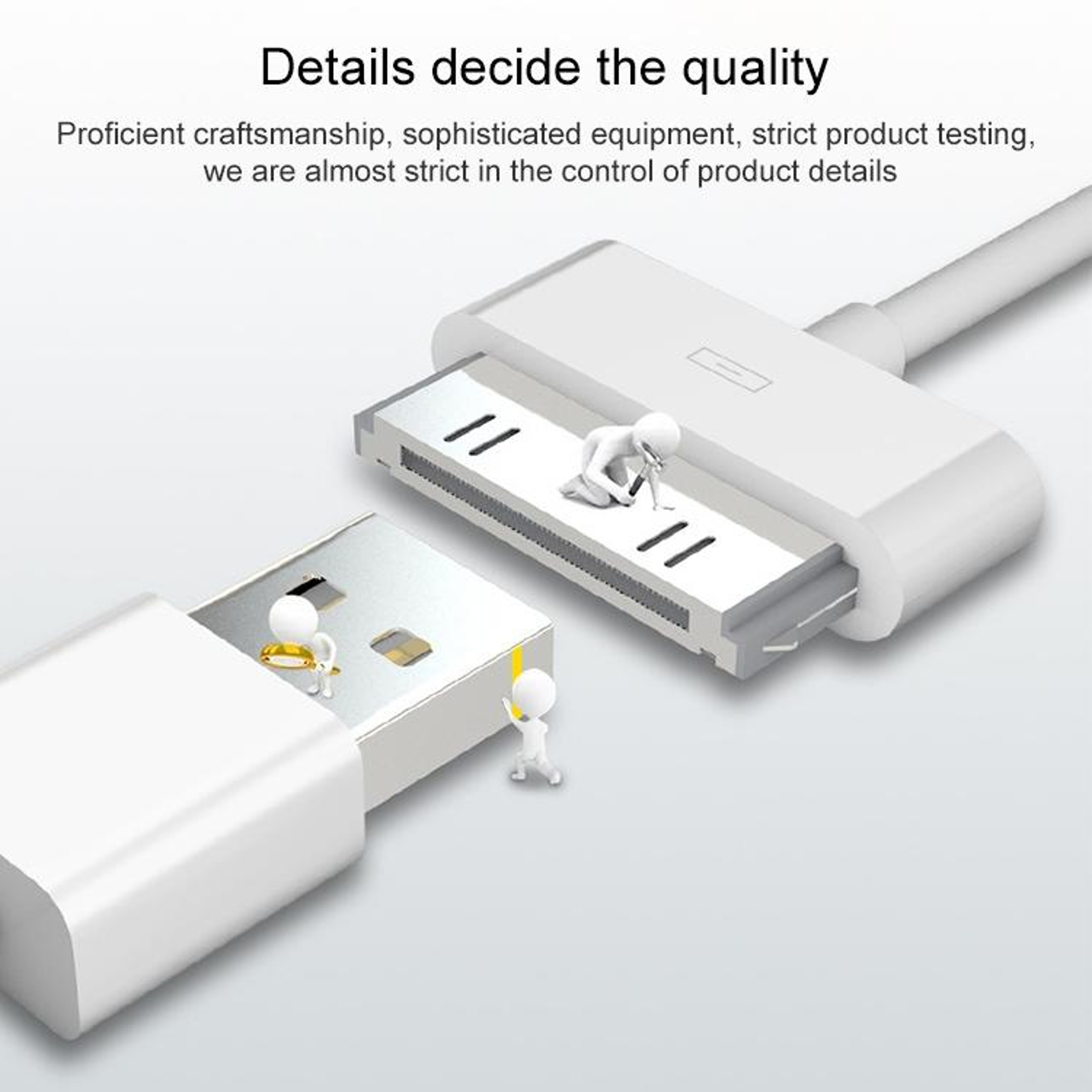 30-pin USB Data Cable for iPad 3, iPad 2, iPhone 4S Sync & Charging Cable 1m – view 4