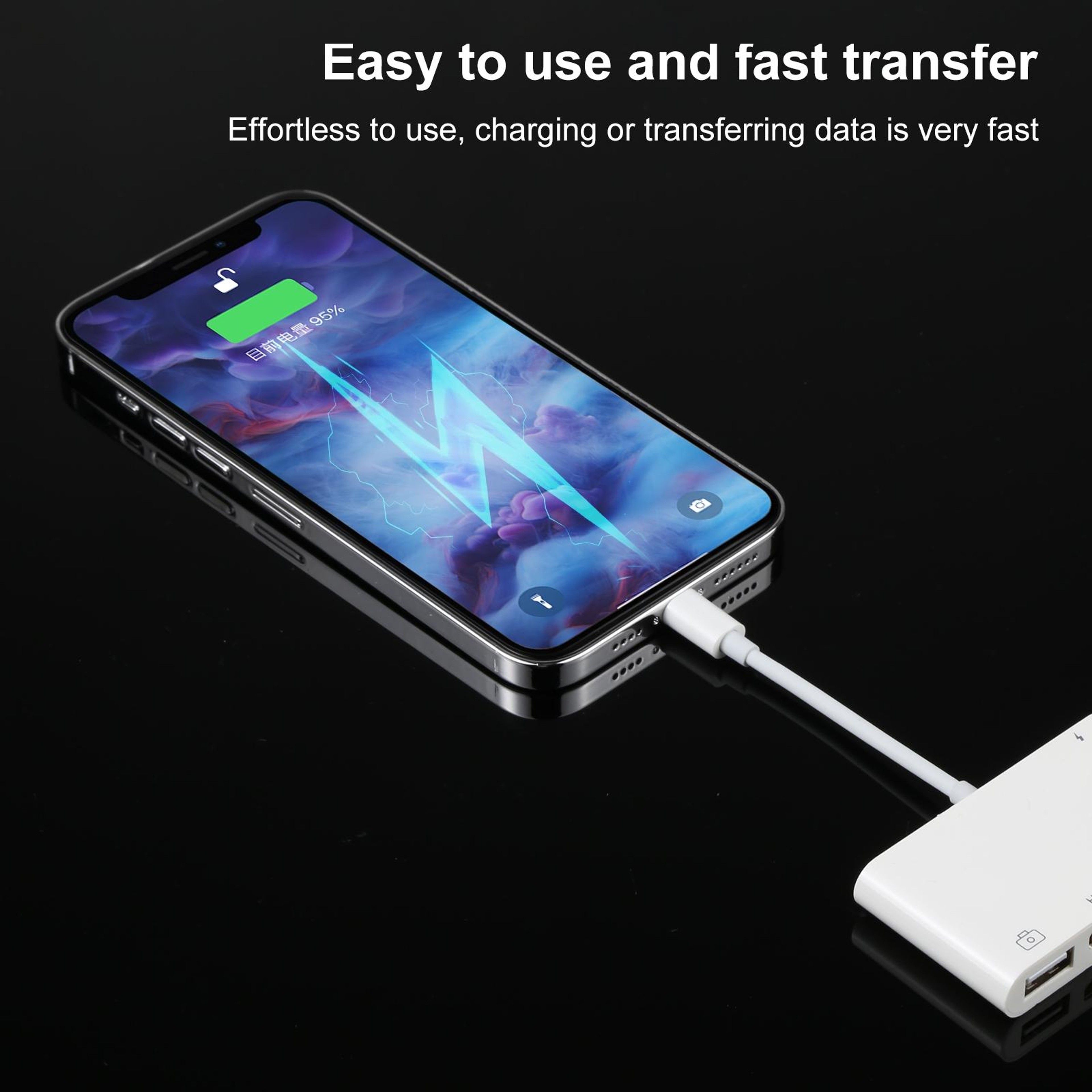 4 in 1 Lightning to HDMI Adapter with USB AUX OTG Cable for iPhone iPad 1080P Screen Mirroring – view 6