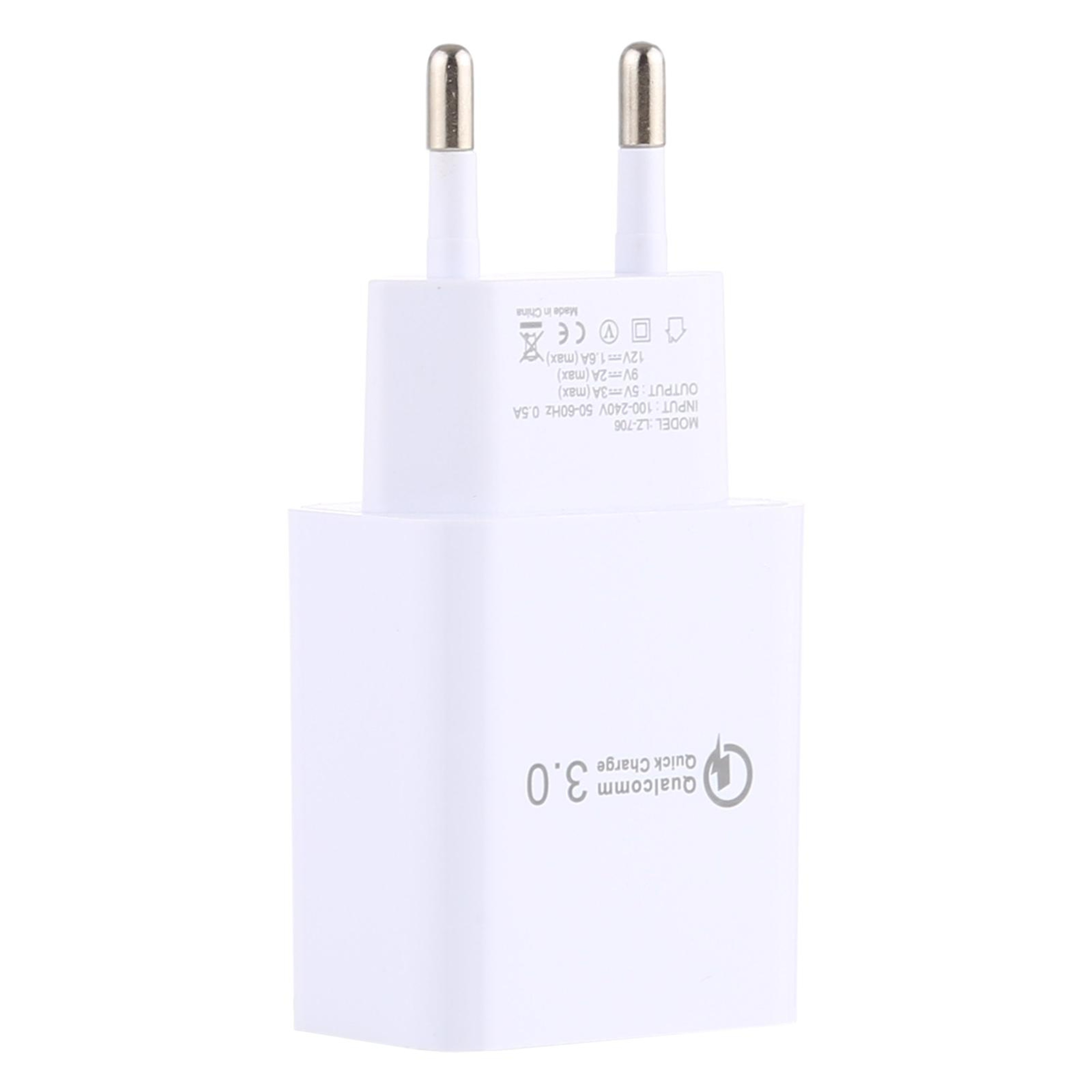 QC3.0 Fast USB Travel Charger , Compact Single Port Smart Wall Adapter – view 2