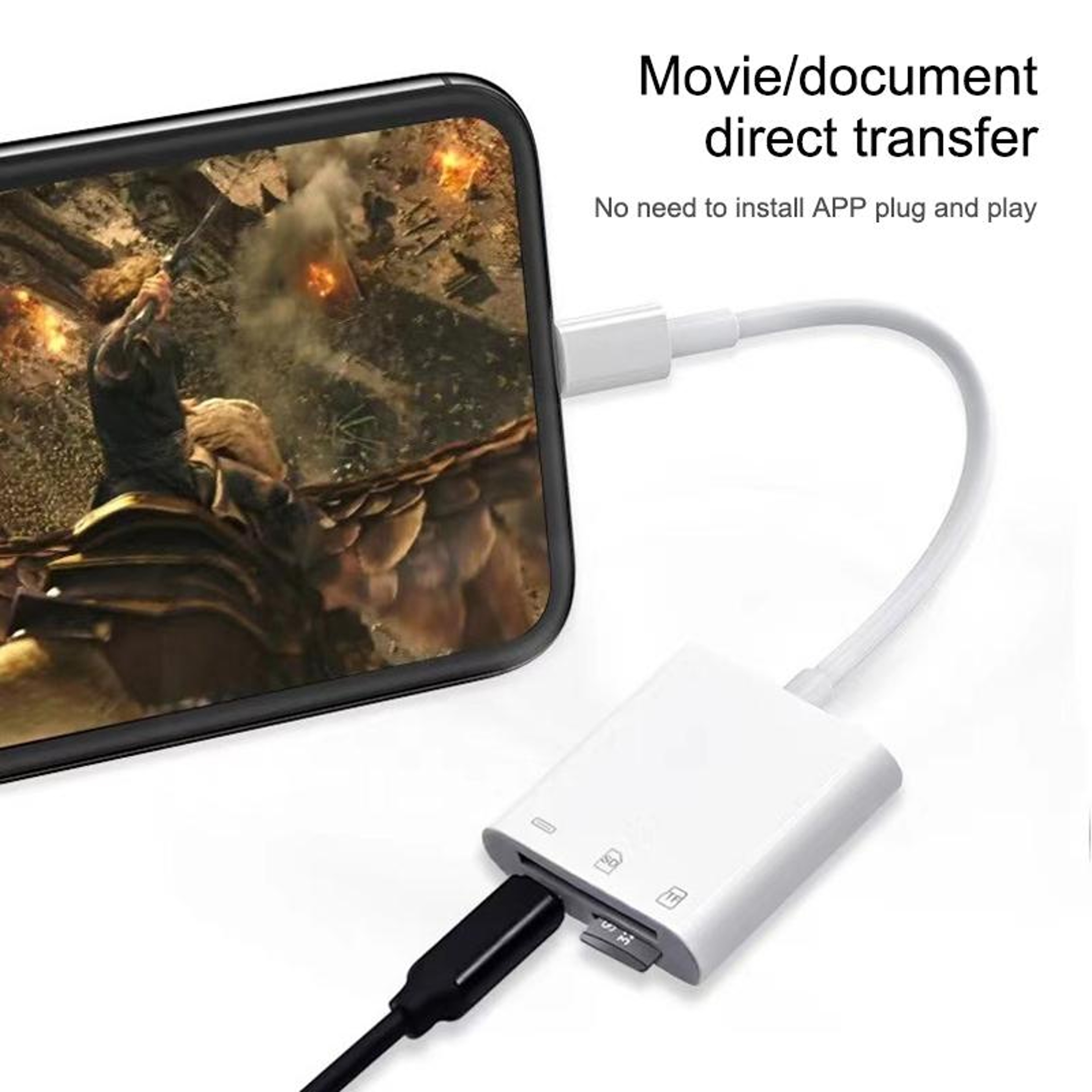 3 in 1 Lightning SD Card Reader Adapter for iPhone Fast Transfer Camera Memory Card Reader – view 9