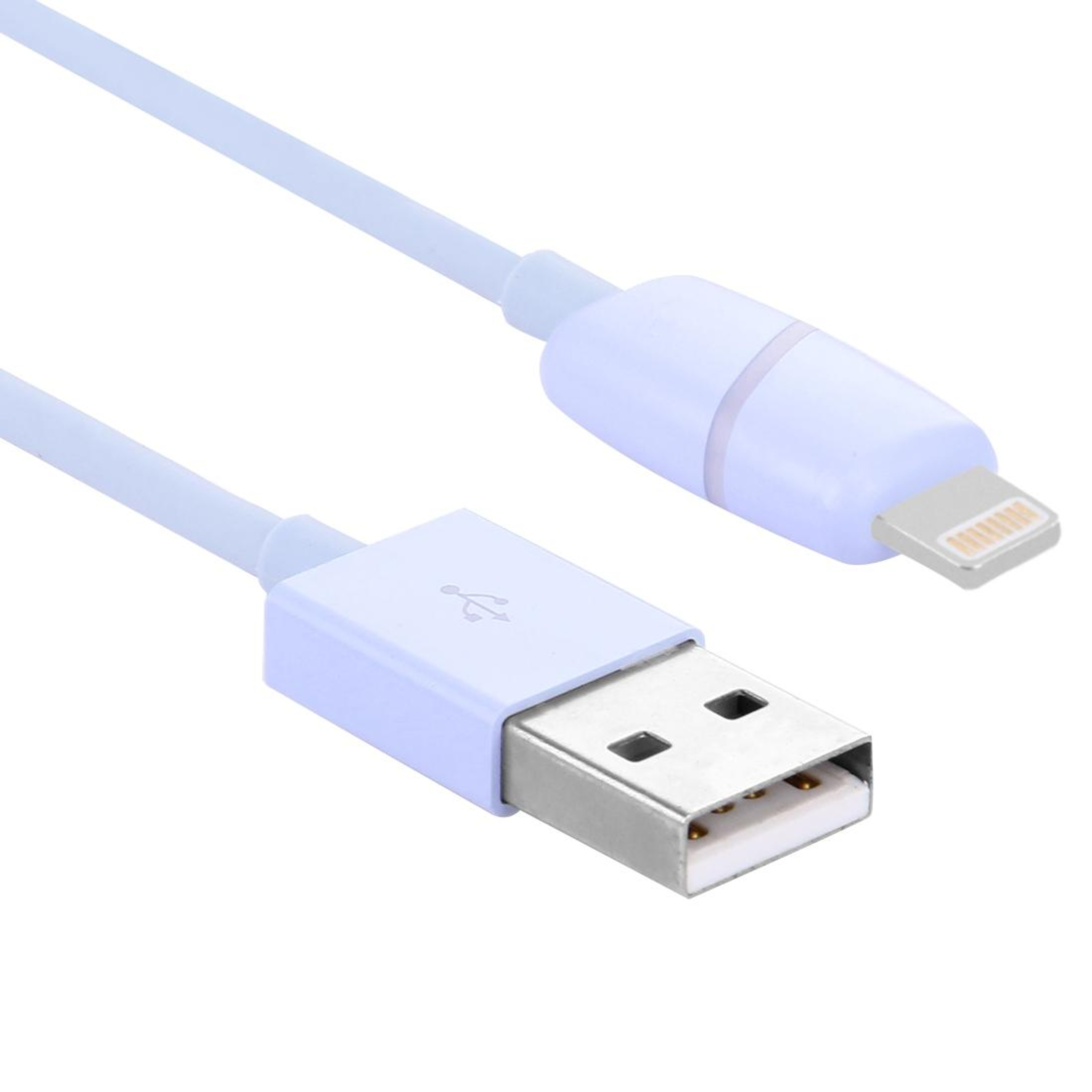 1m Circular Bobbin LED Lightning To USB Charging  Data Sync Cable Gift Box For IPhone 3