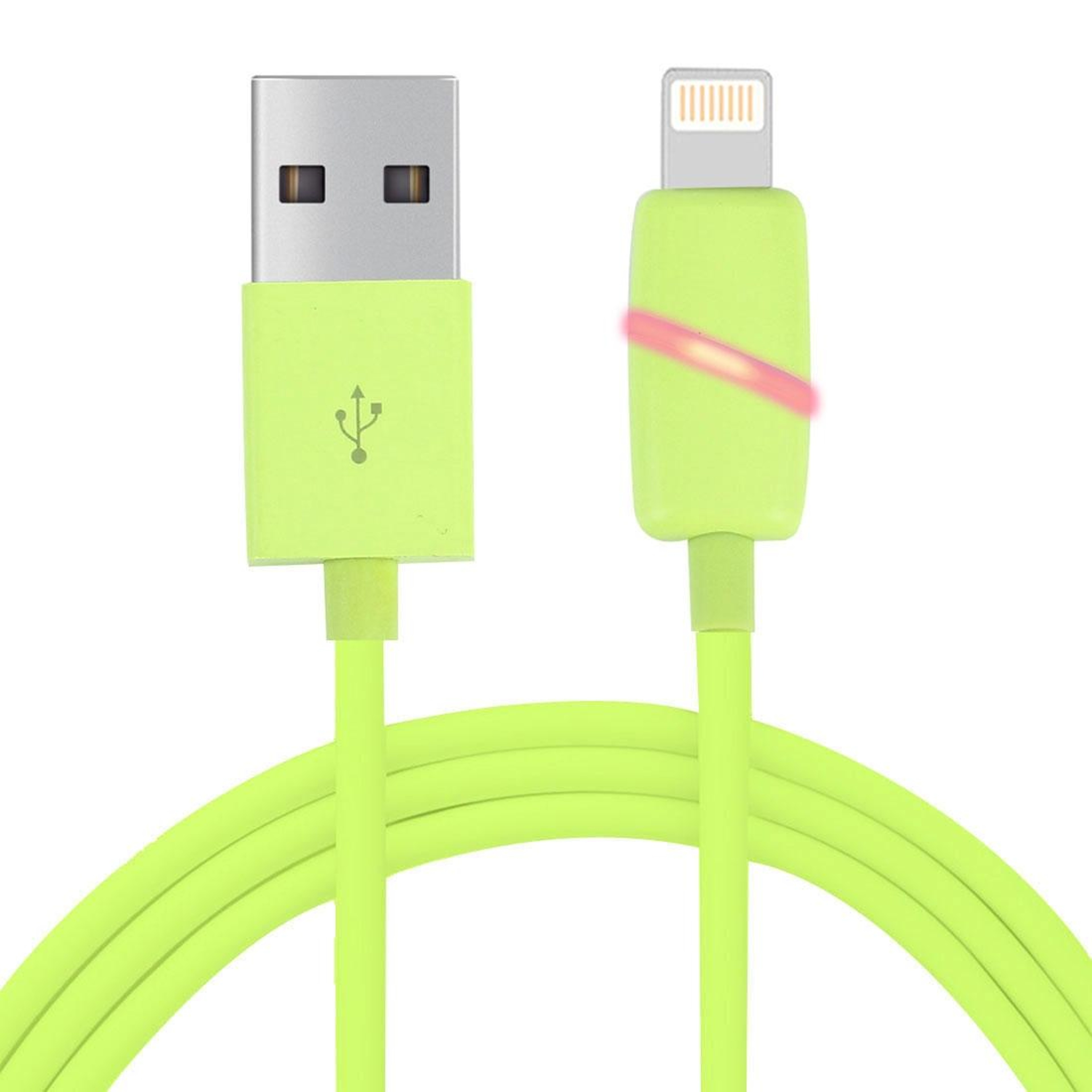 1m Circular Bobbin LED Lightning To USB Charging  Data Sync Cable Gift Box For IPhone 8