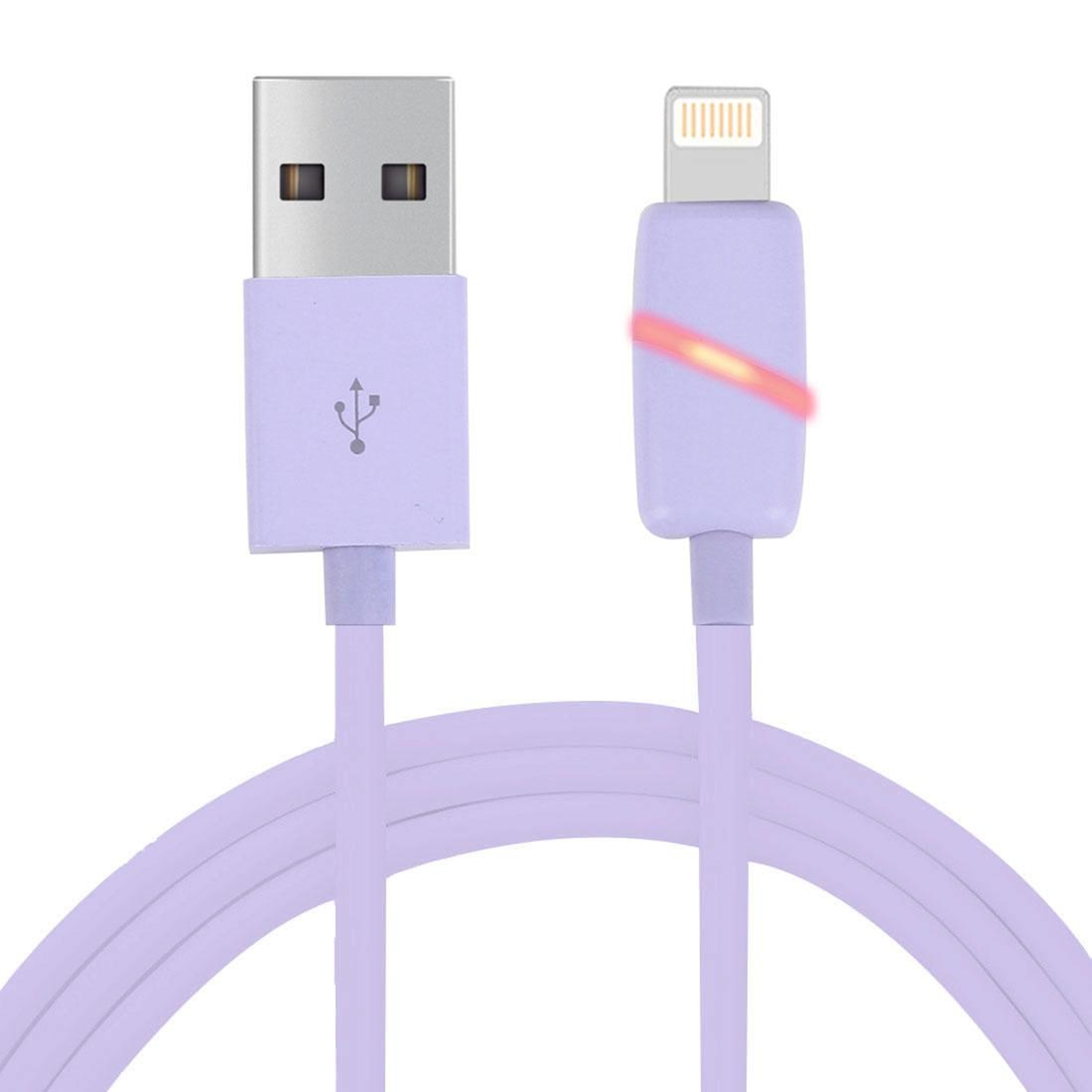 1m Circular Bobbin LED Lightning To USB Charging  Data Sync Cable Gift Box For IPhone 10