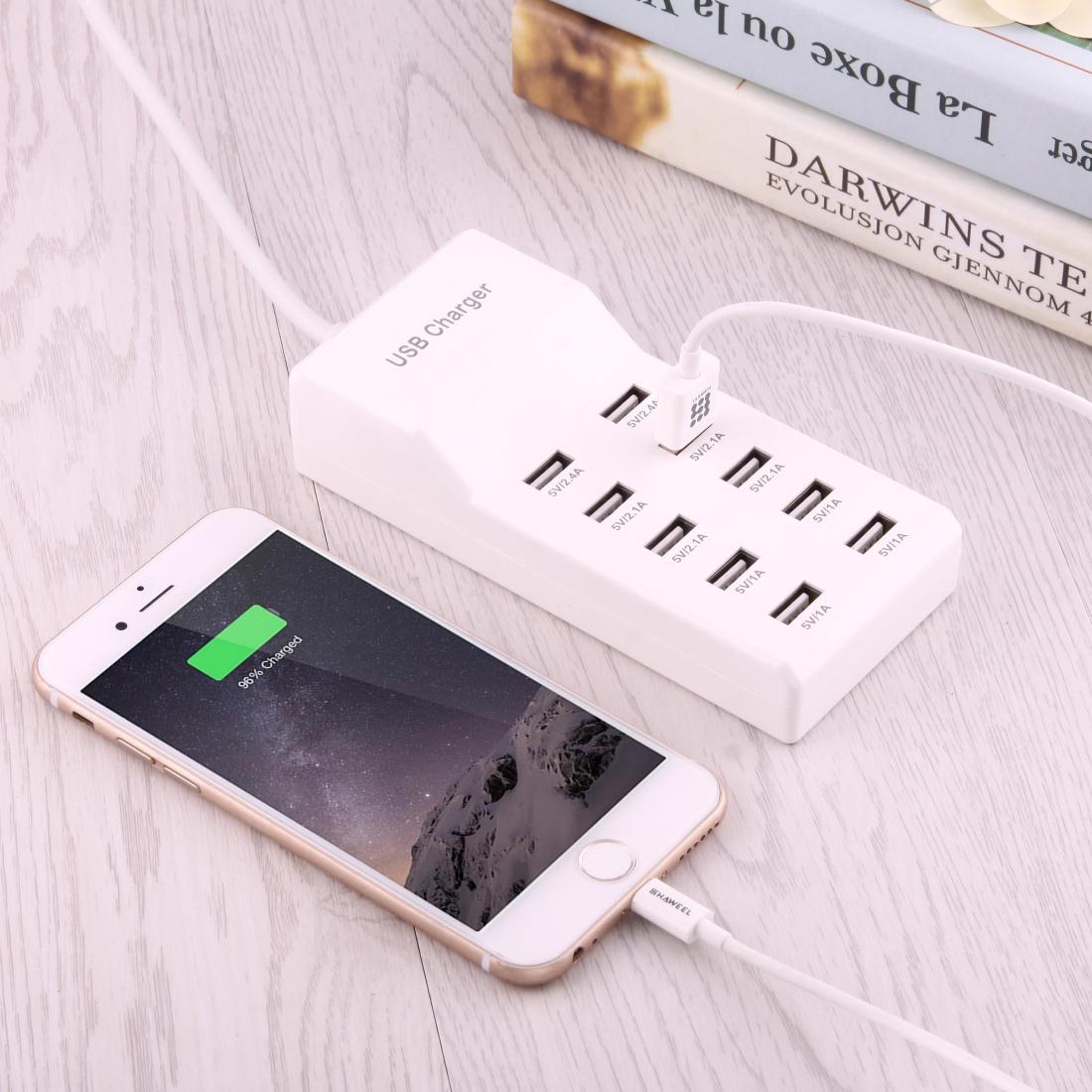 10 Port USB Charging Station Multi USB Charger Adapter 5V High Speed Hub – view 4