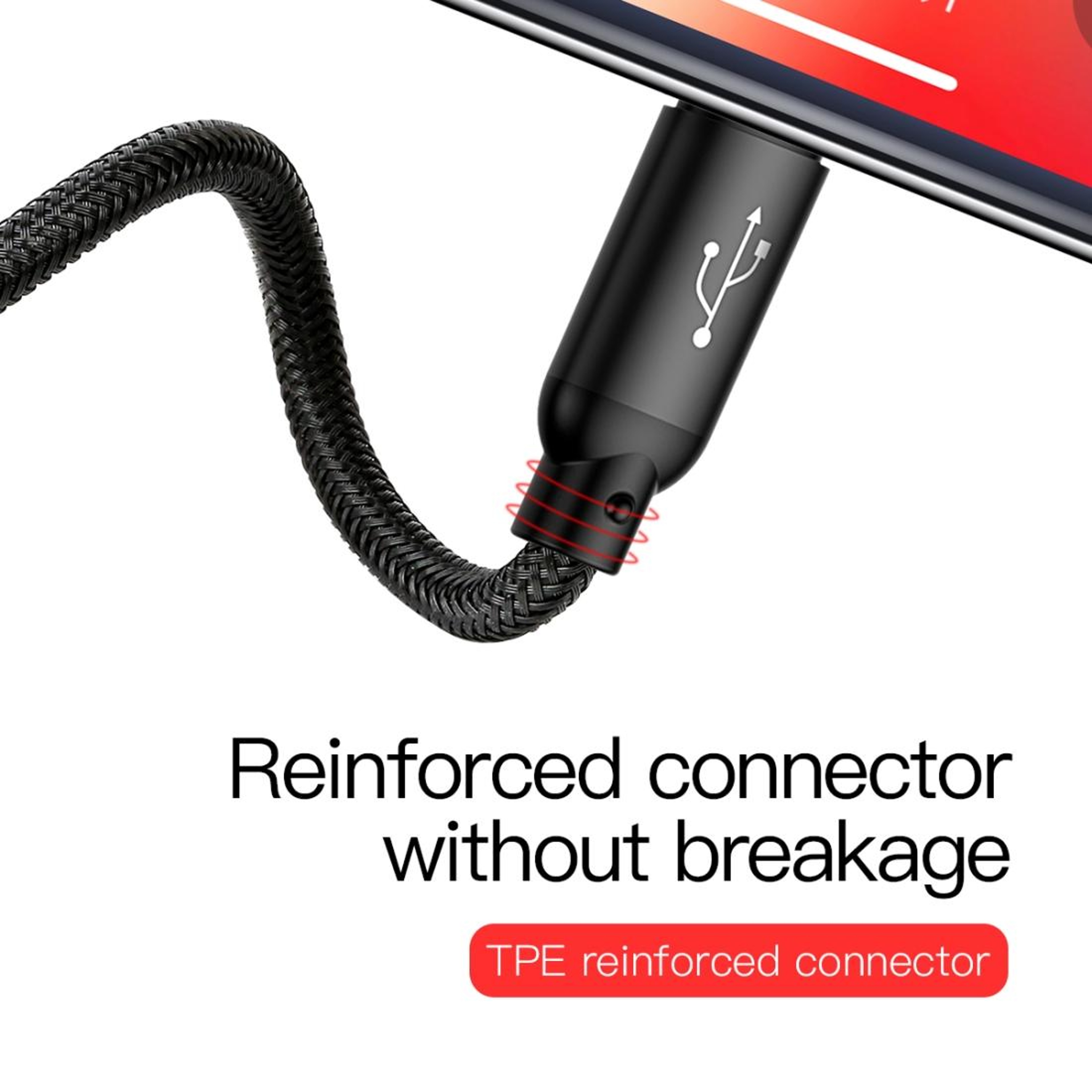 Baseus 3 In 1 Fast Charging Cable 35A Braided Multi USB Cable For IPhone Android Type C Devices 5