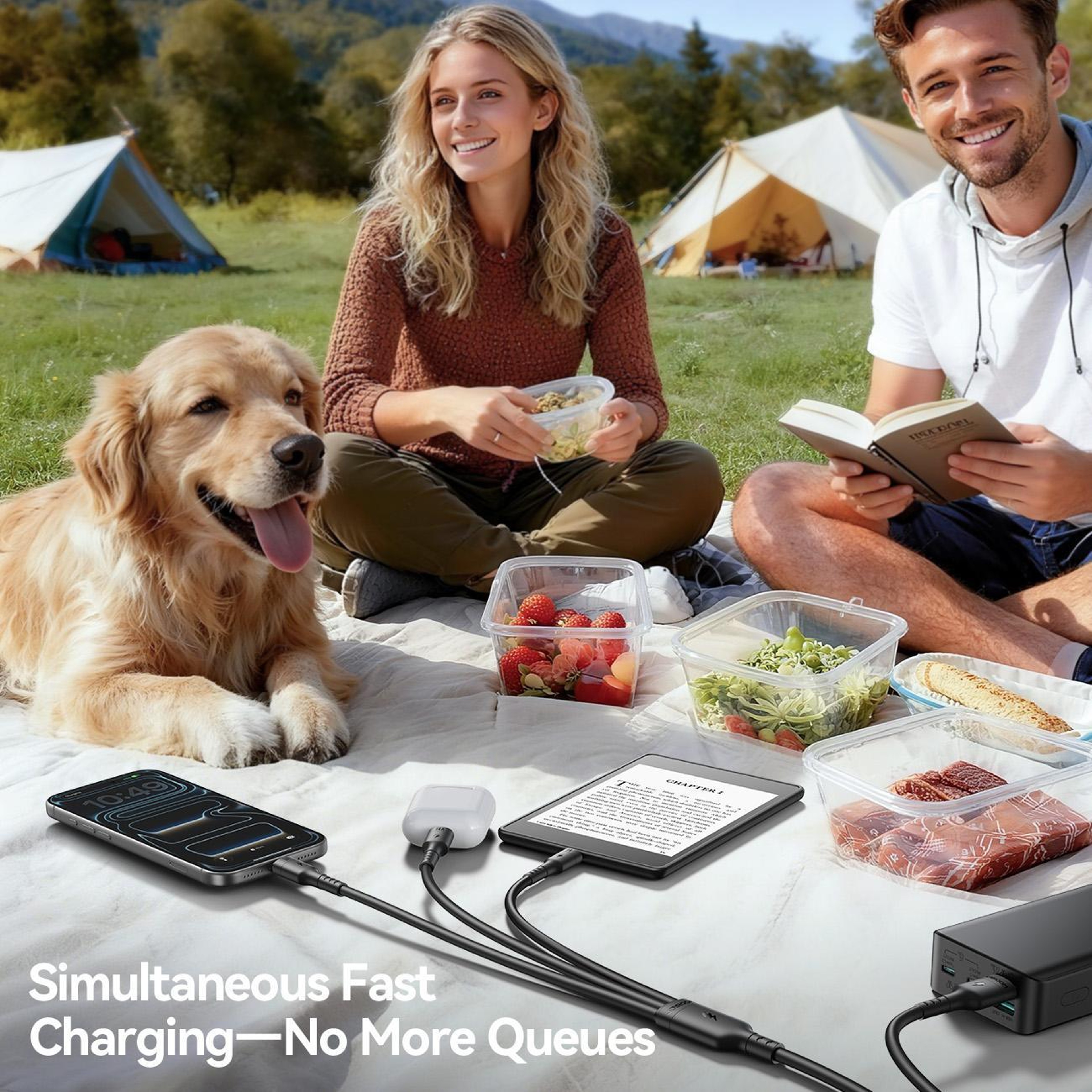 A61 OmniGo 3.5A 3 in 1 Charging Cable USB to Lightning Type C Micro USB Fast Charge – view 7