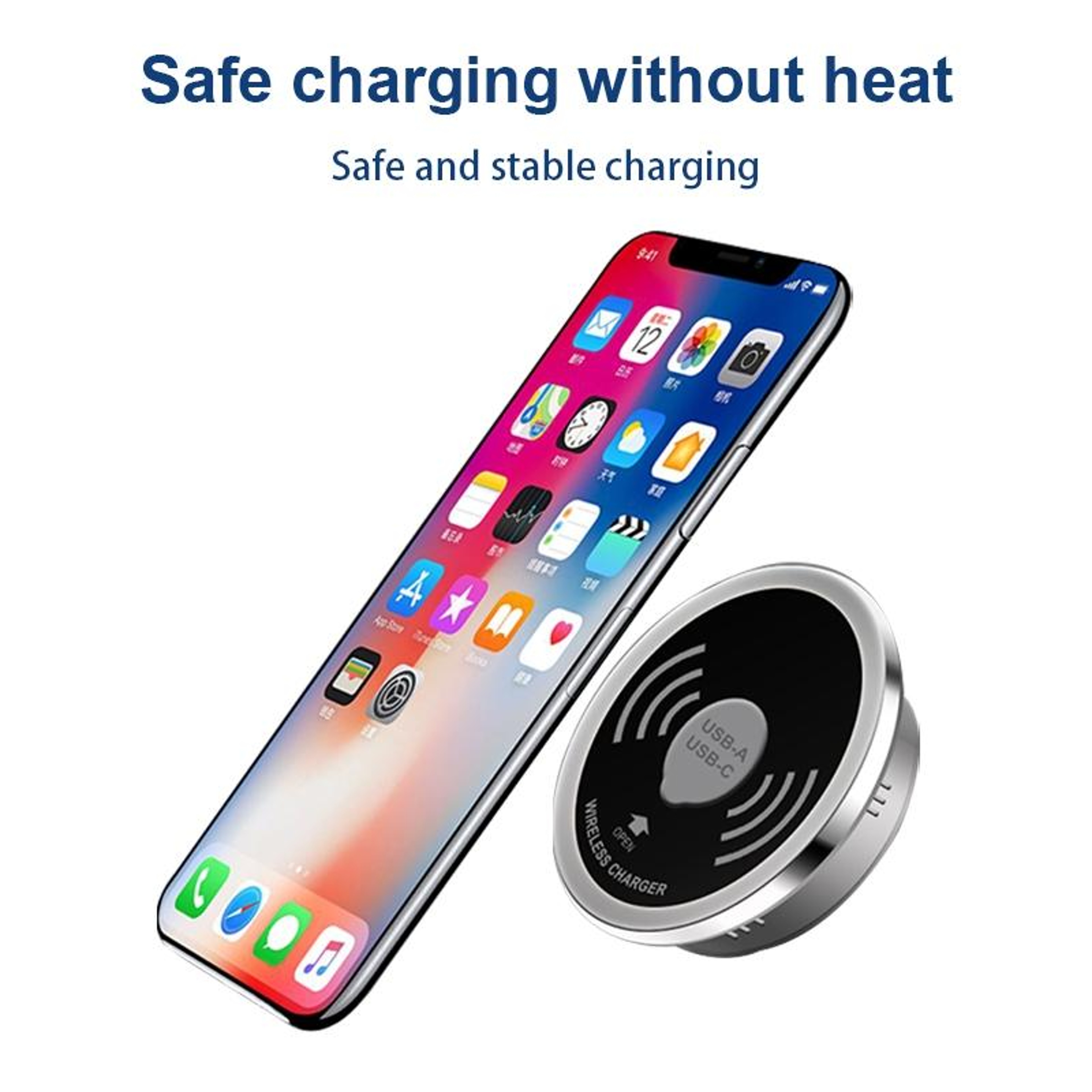 Embedded Desktop Wireless Charger PD USB Fast Charging Station 1.2m Cable – view 11
