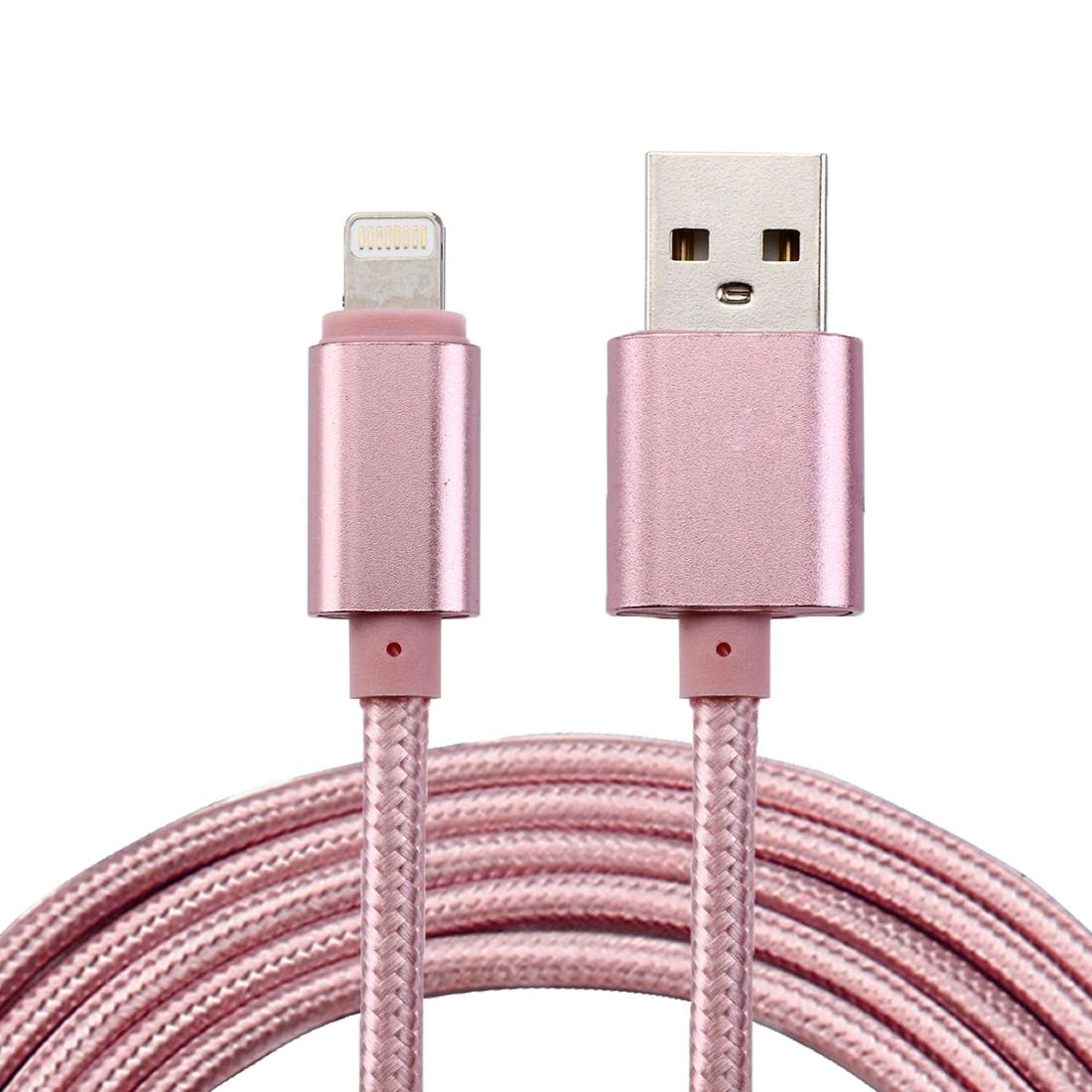 2M Braided Lightning Charging Cable Fast Sync Durable Metal Head IPhone Cable 4