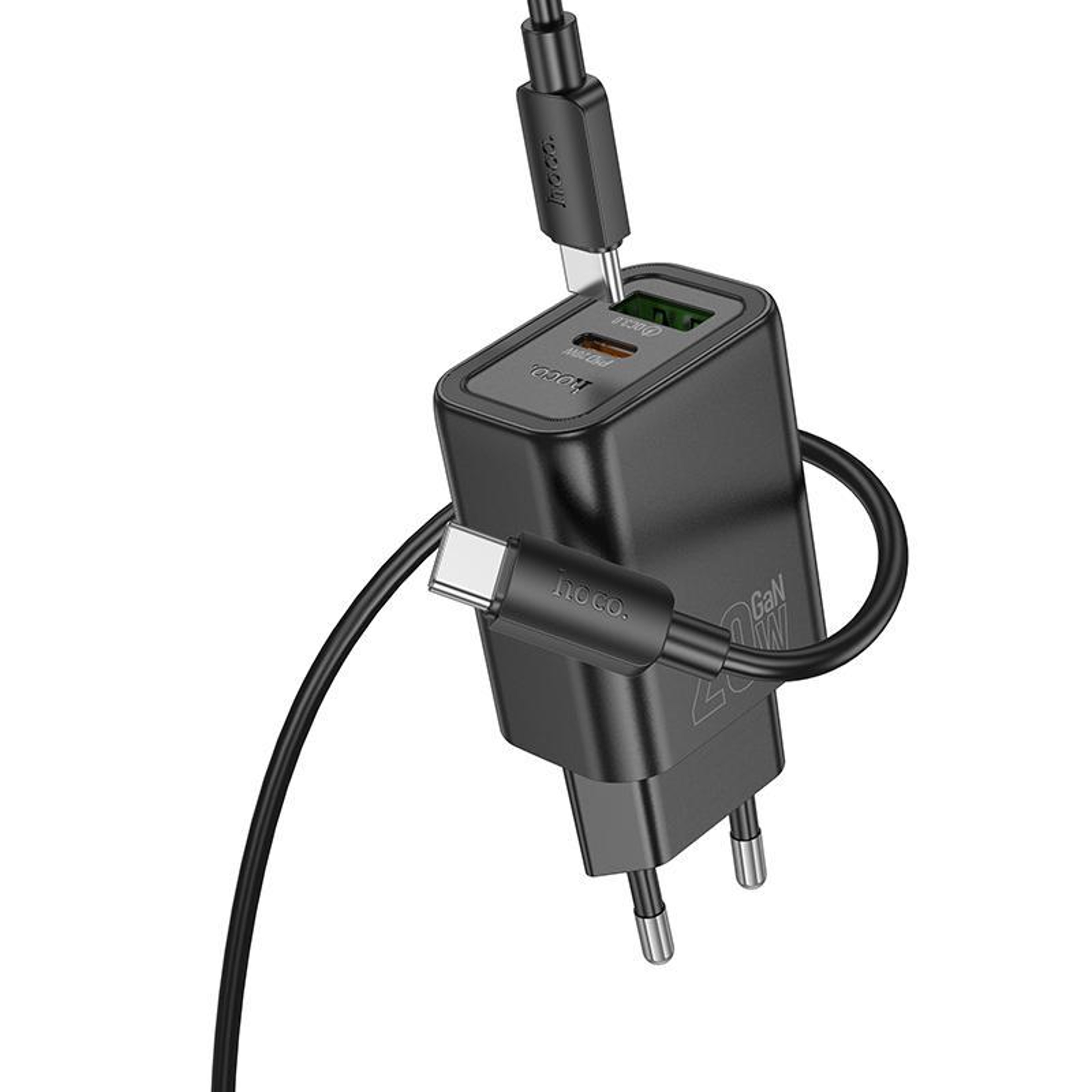 N61 20W PD Fast Charger QC3.0 Dual Port  with Type C to Type C Cable Set – view 2