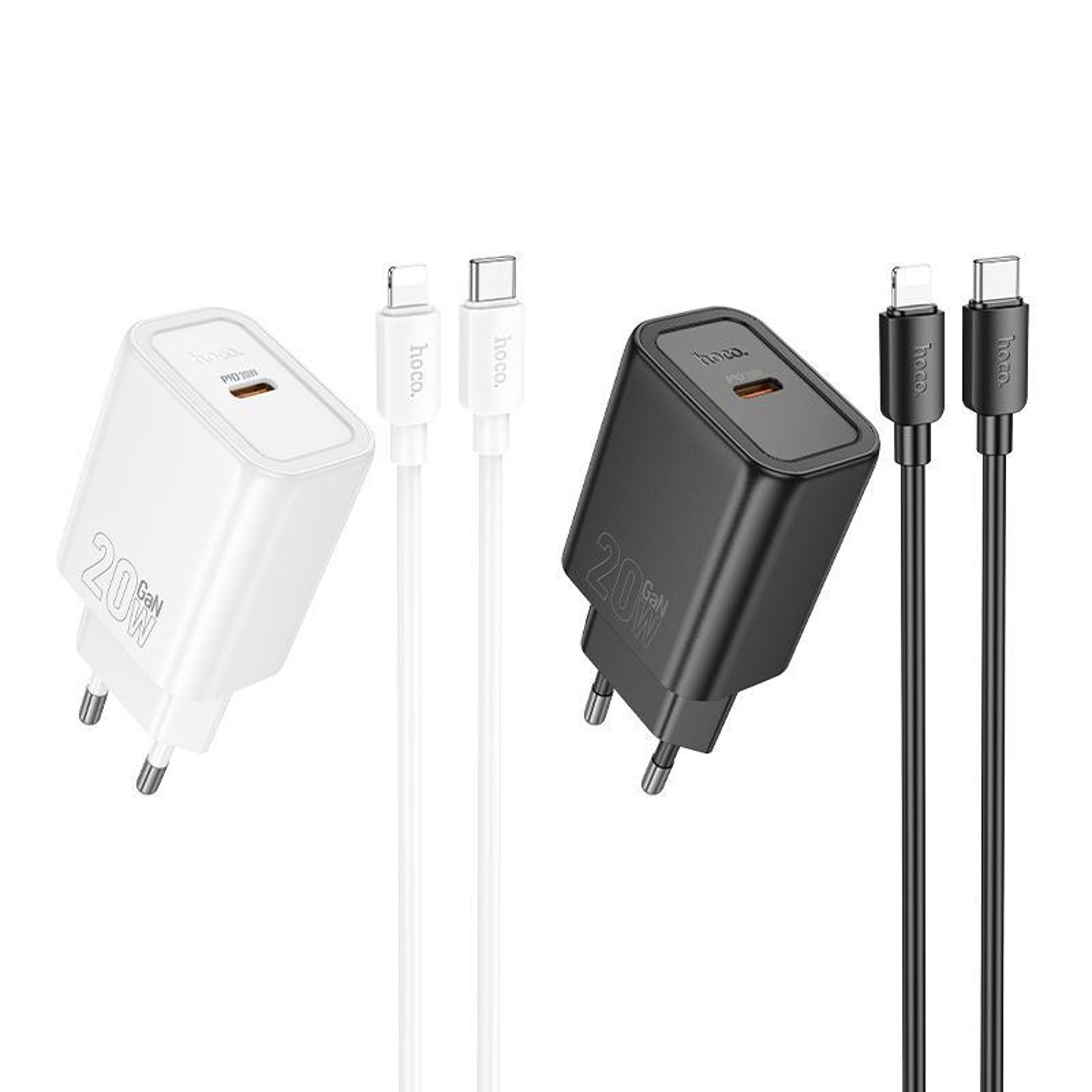 N60 20W Fast Charger Set USB C To Lightning Cable EU Plug Compact Power Adapter 4
