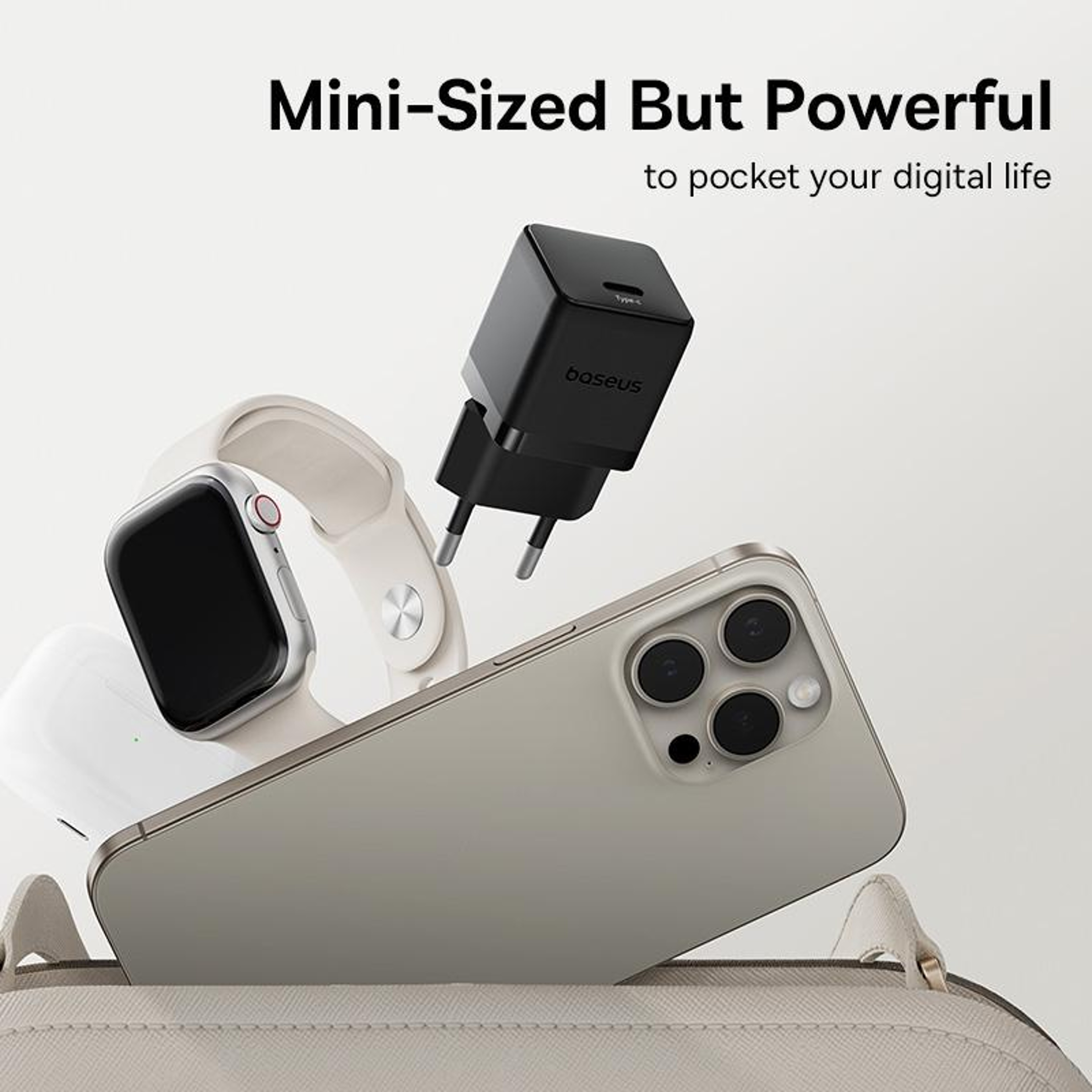PD30W USB-C Fast Charger with 1m Type-C Cable  Compact Fast Charging Adapter – view 3