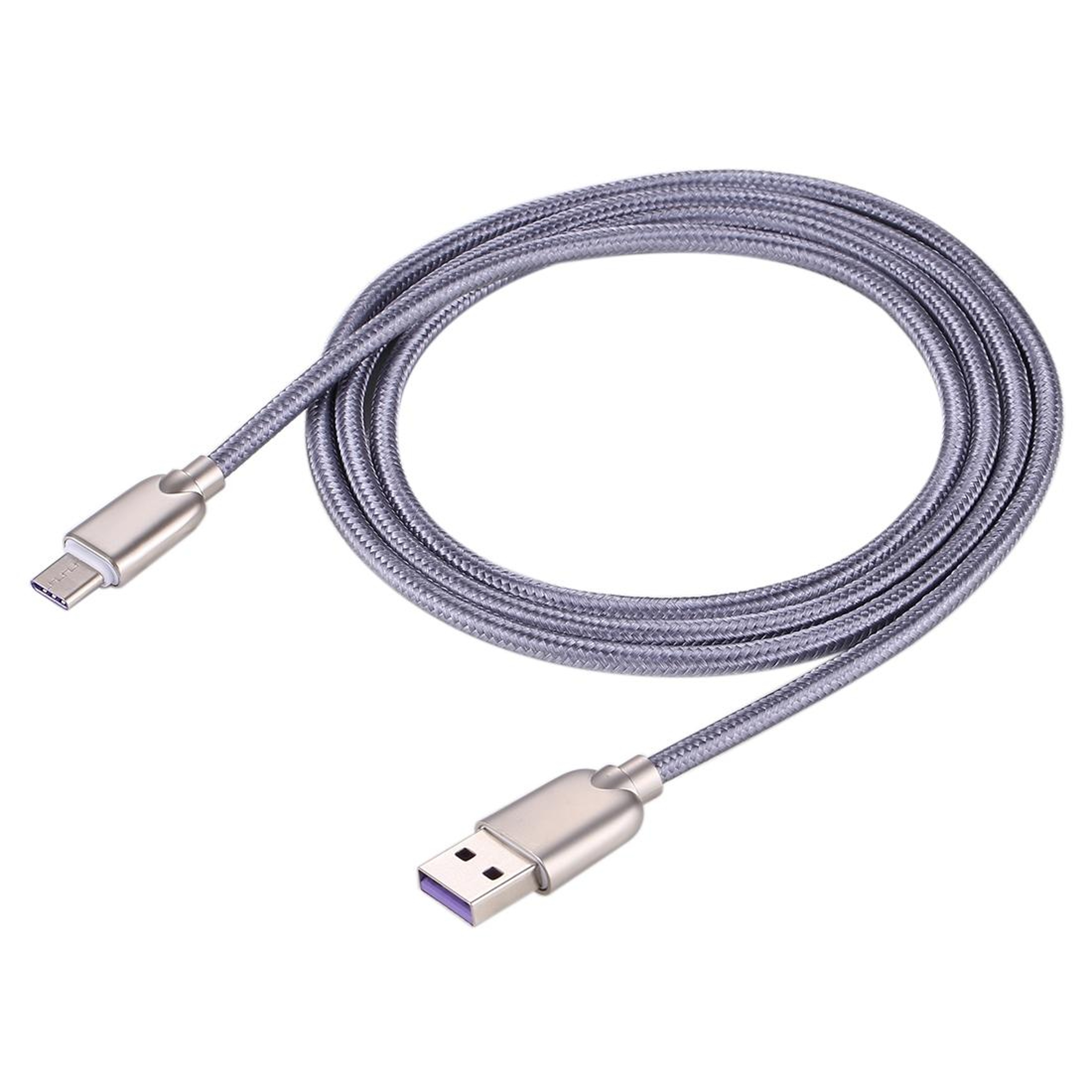 1m 5A Woven USB-C Fast Charging & Data Sync Cable Type-C to USB 2.0 Quick Charge Cable – view 3