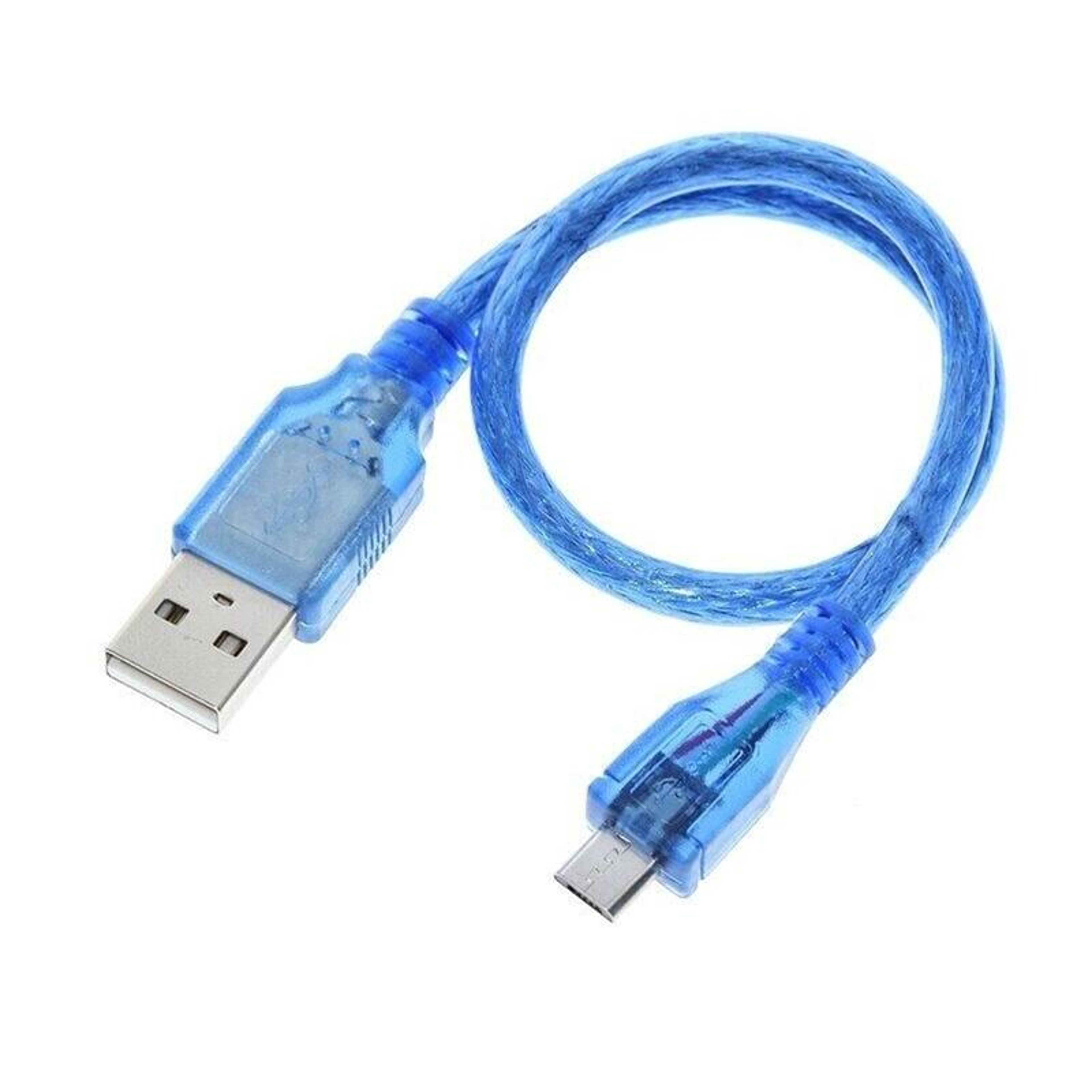 USB 2.0 to Micro USB Adapter Cable 30cm Blue High Speed Data and Charging Sync Cable – view 1