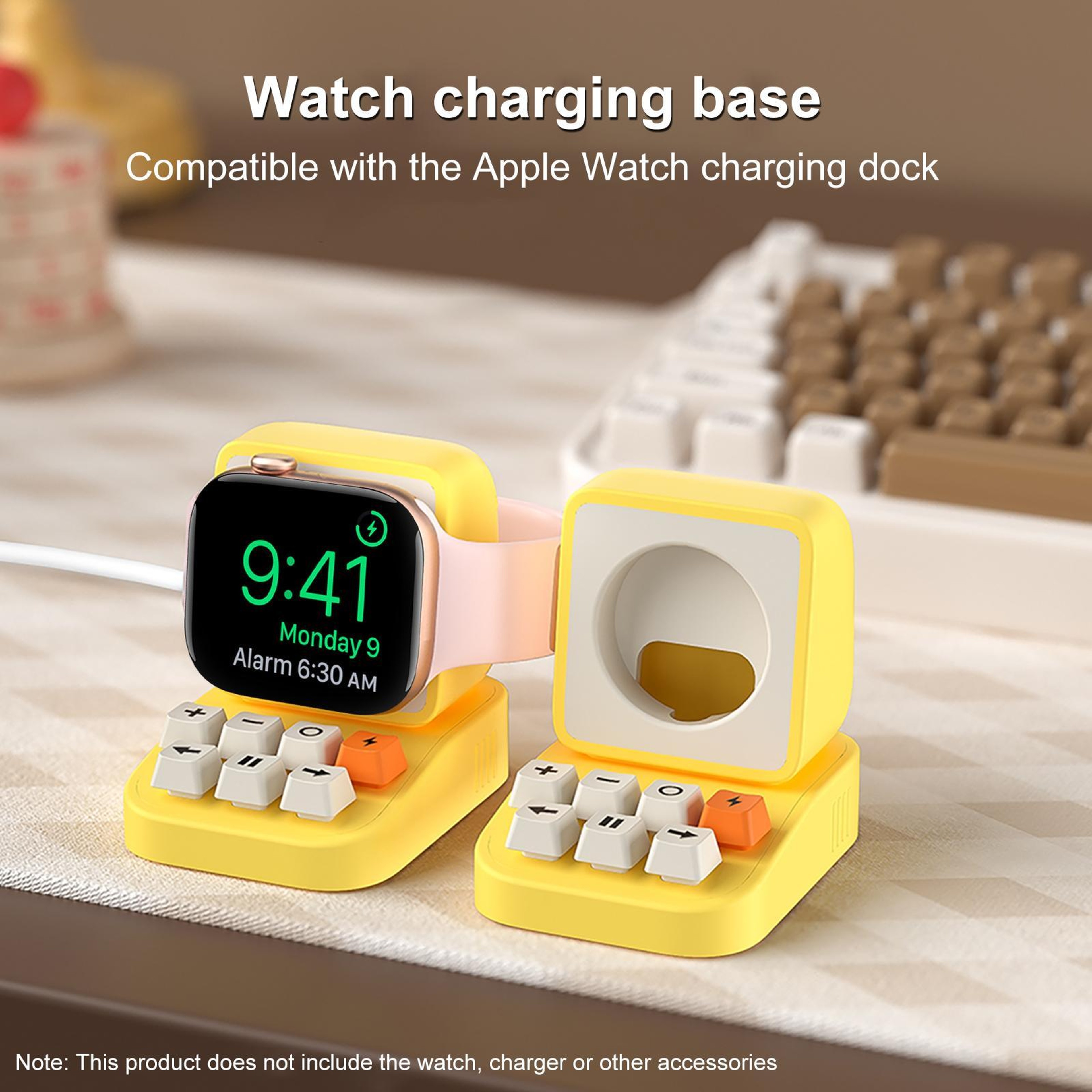 XDcase Typewriter Design Apple Watch Charging Stand Cable Management Dock – view 3