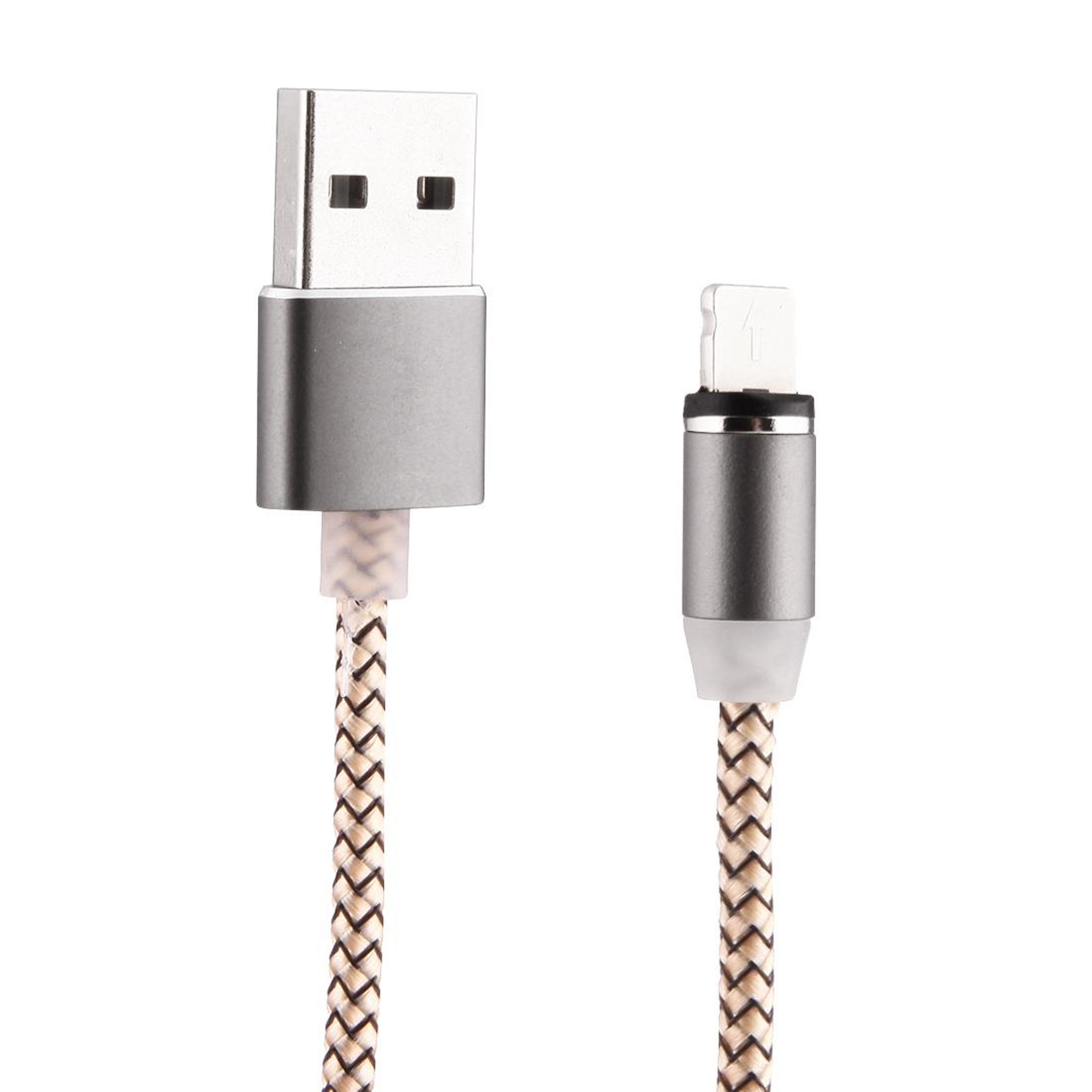 360 Degree Rotating Magnetic Lightning Charging Cable LED Indicator 1m Braided 8 Pin USB Cable – view 2