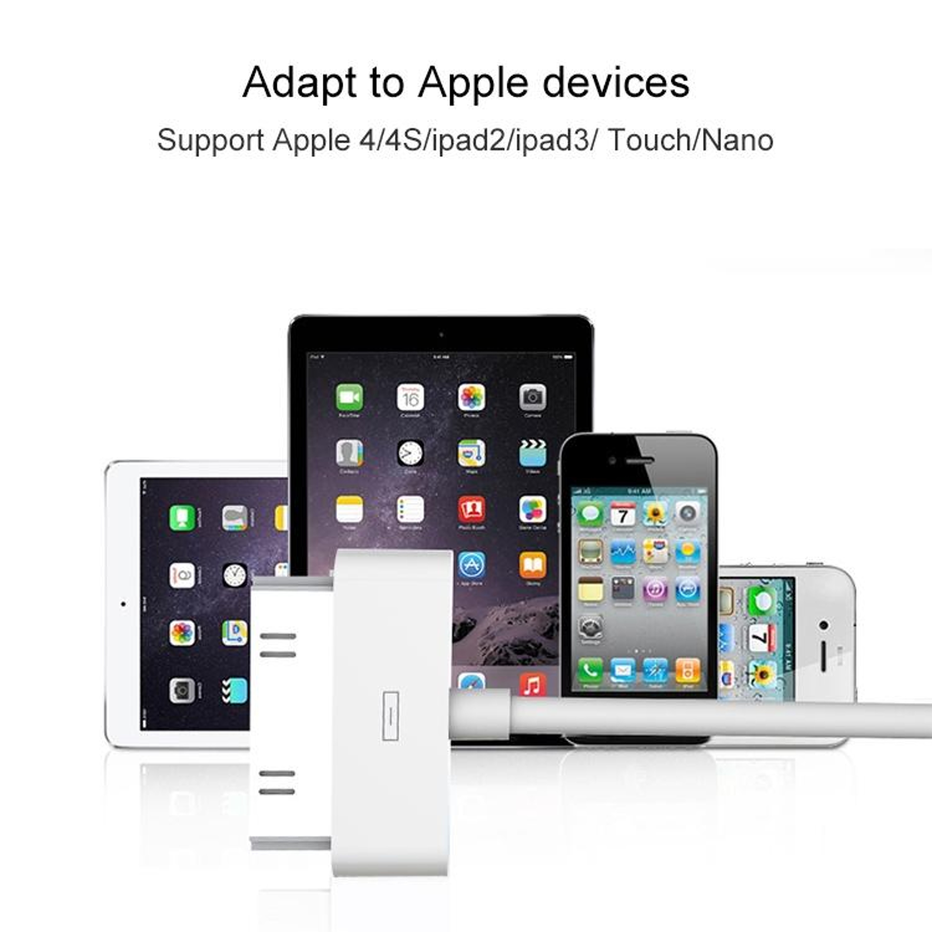 2m 30 Pin Charging Cable For IPhone 4 4S IPad 2 3 USB Sync Data Cable 6