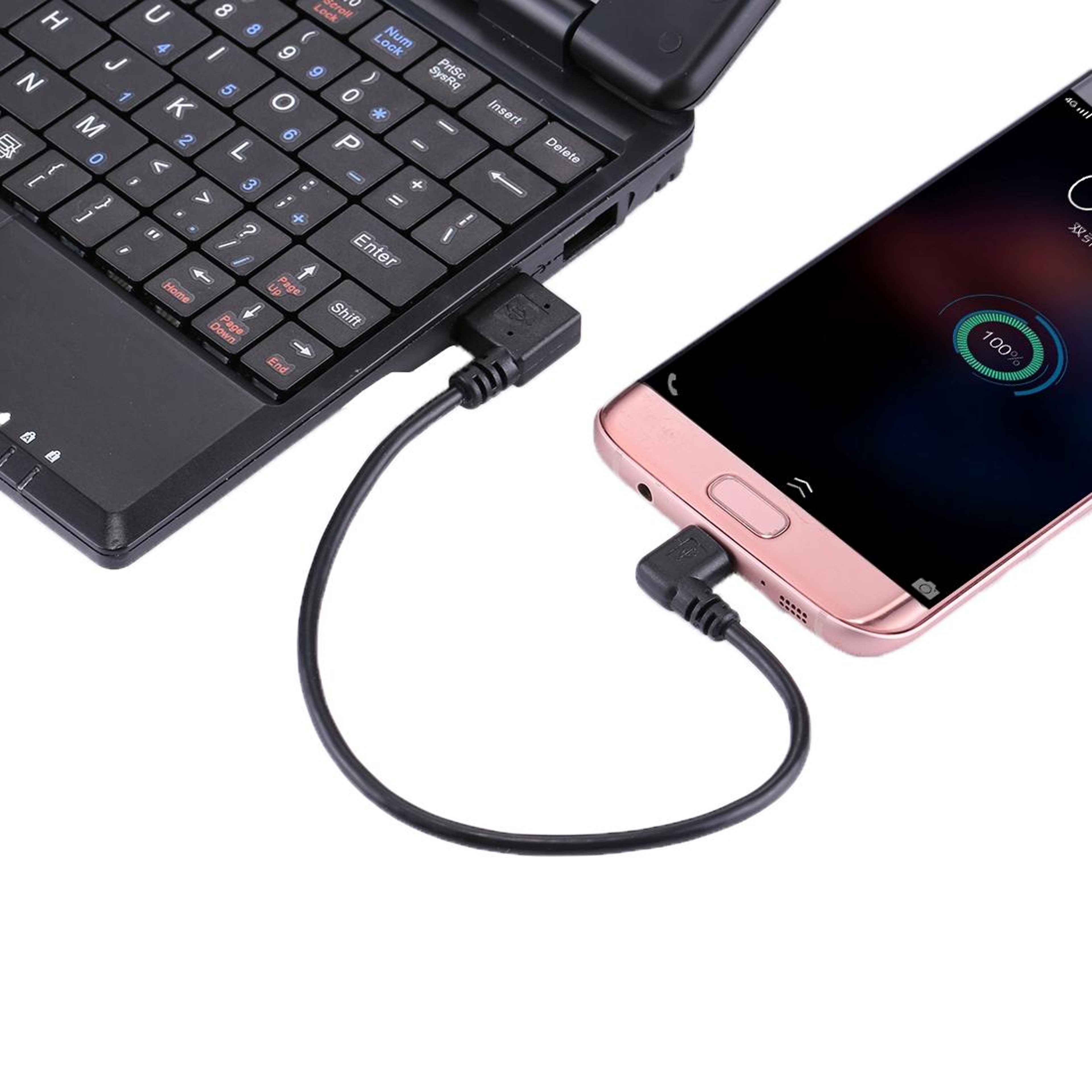 24cm Right Angle Micro USB Elbow Charging Cable for Fast Convenient Charging – view 1