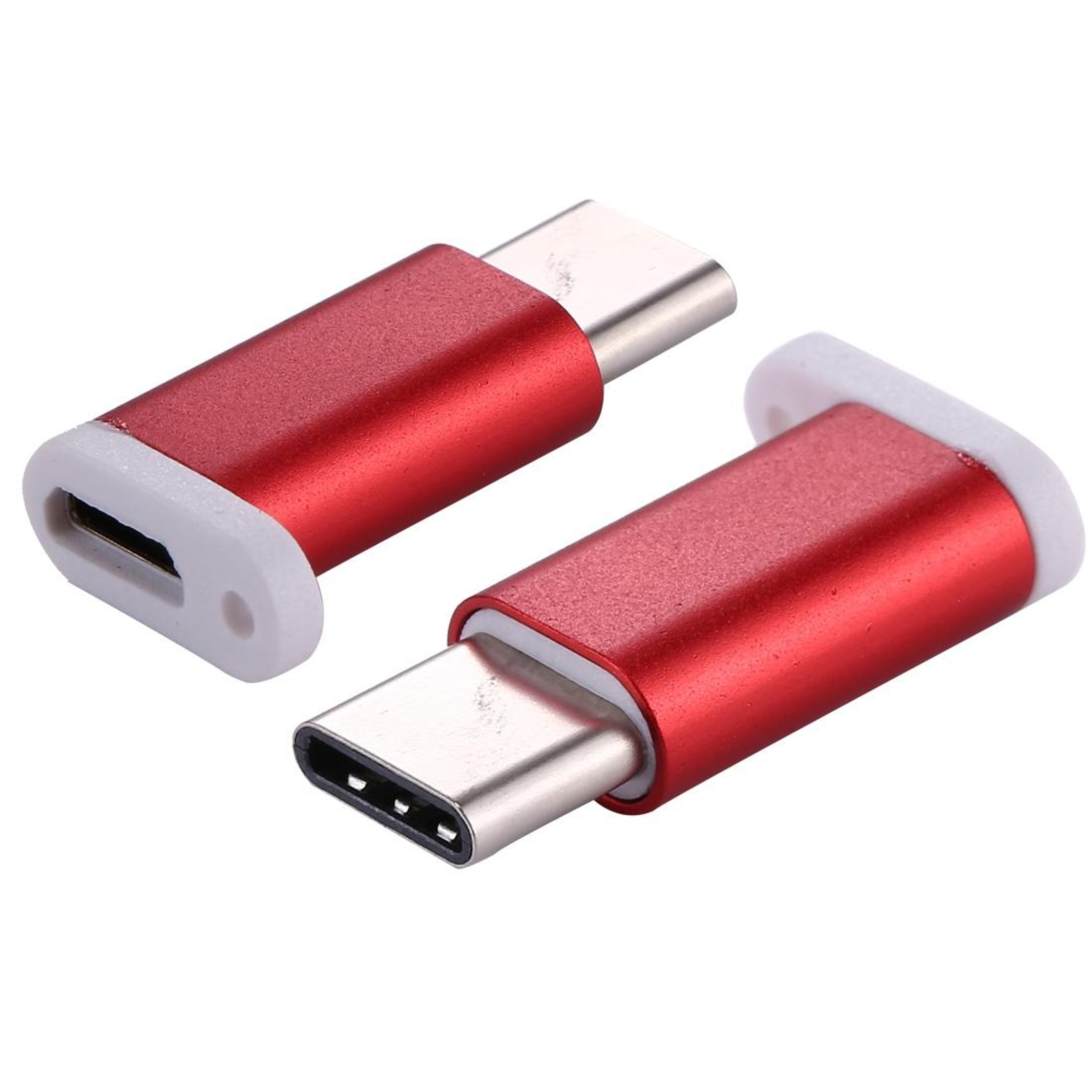 USBC To Micro USB OTG Converter Adapter For Fast Charging  Data Transfer Red 2