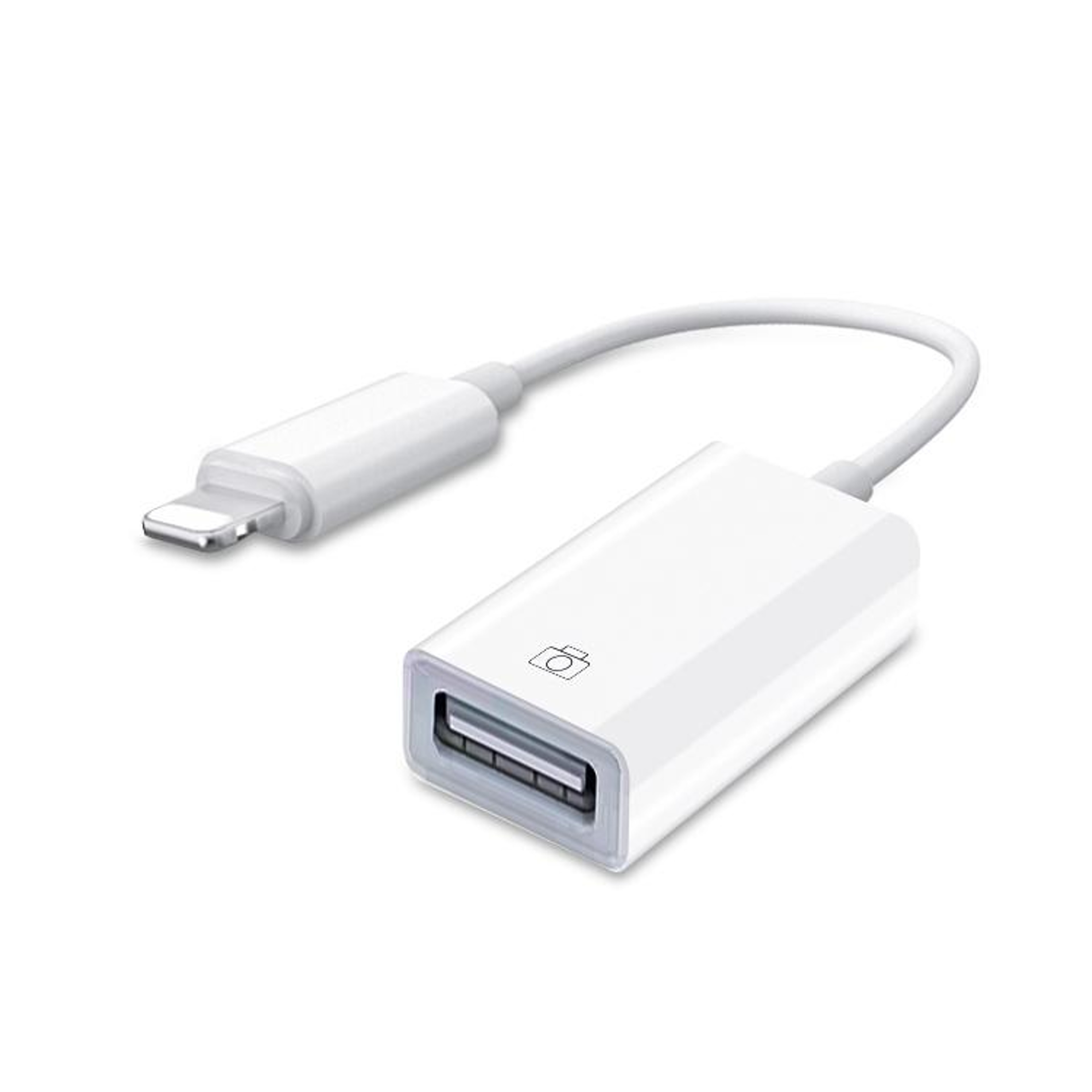 USB OTG Adapter iPad Camera Connection Kit 10cm iOS USB Device Cable White – view 1
