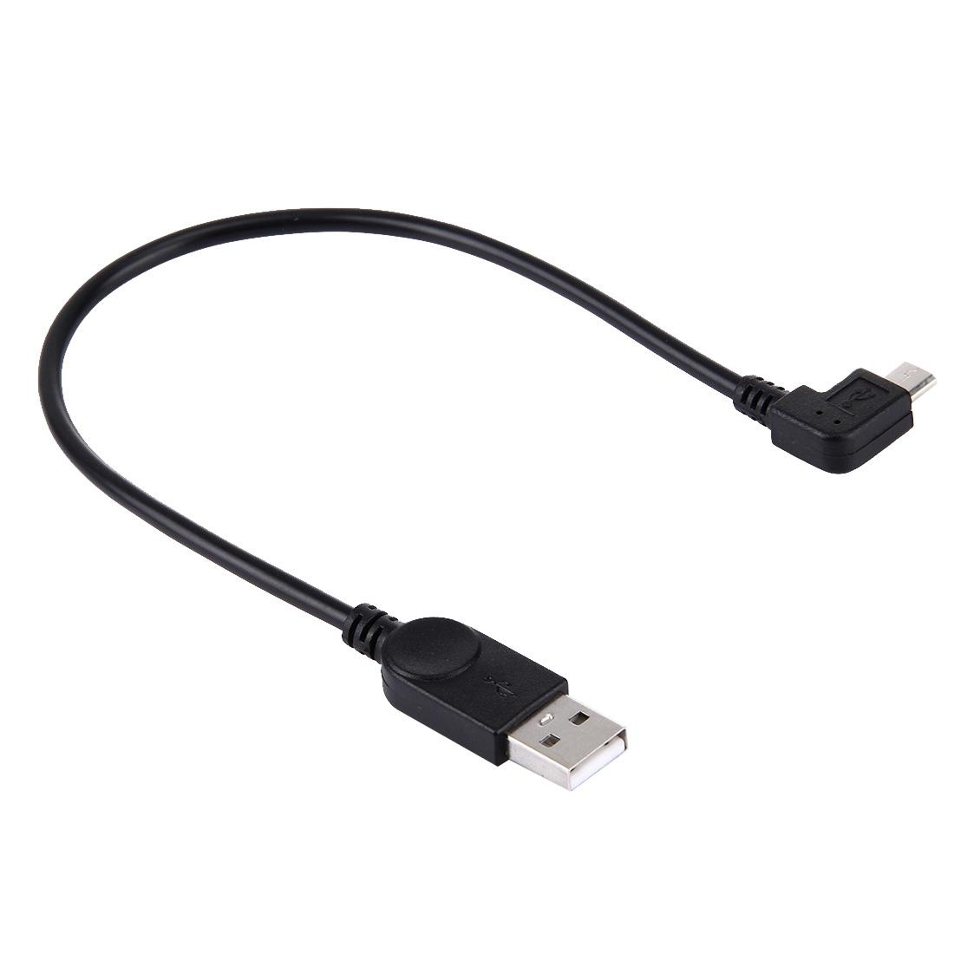 28cm 90 Degree Left Right Angle Micro USB Charging & Data Cable for Android Devices – view 1