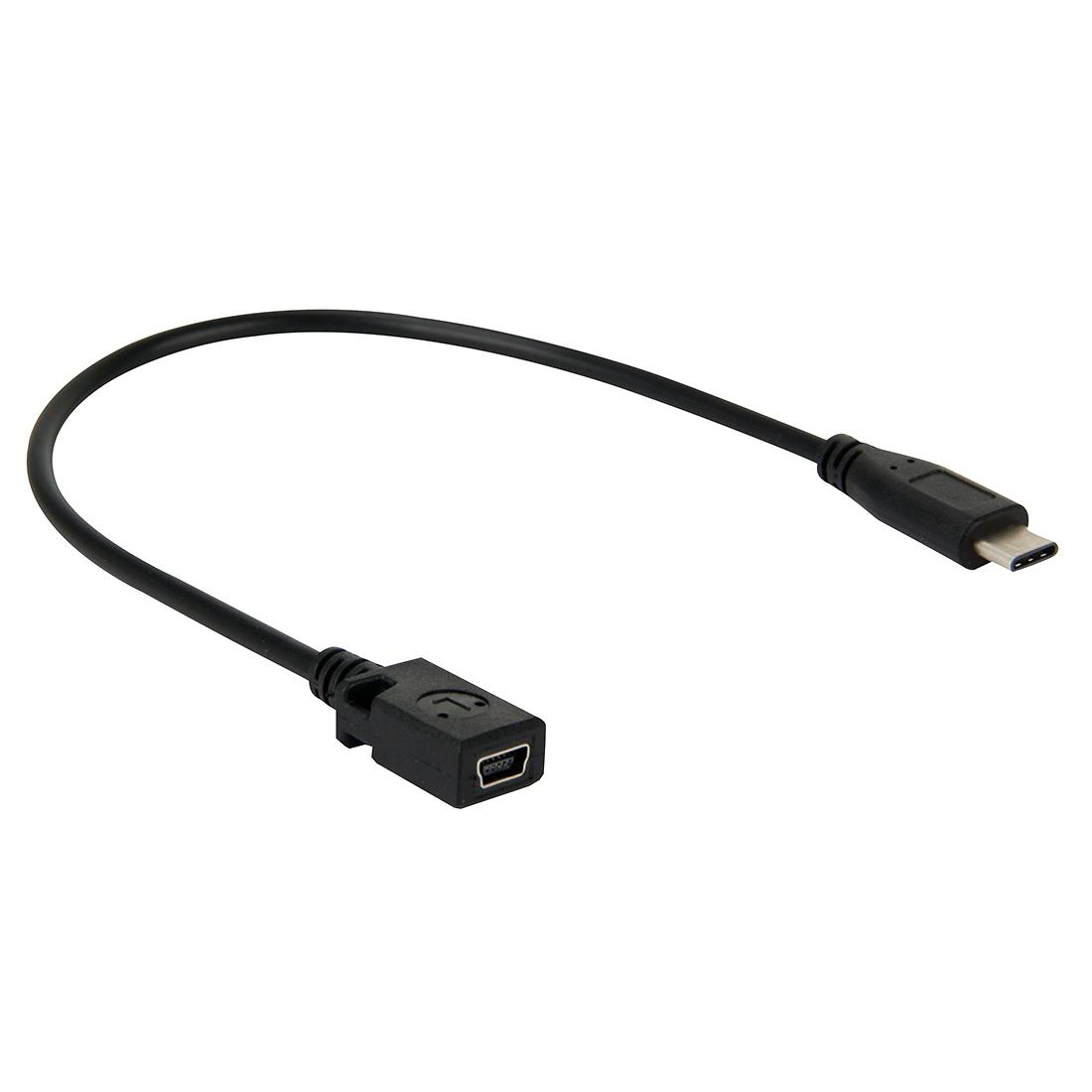 USB C to Mini USB Adapter 3.0 Fast Data Sync Converter Compact Travel Cable – view 1