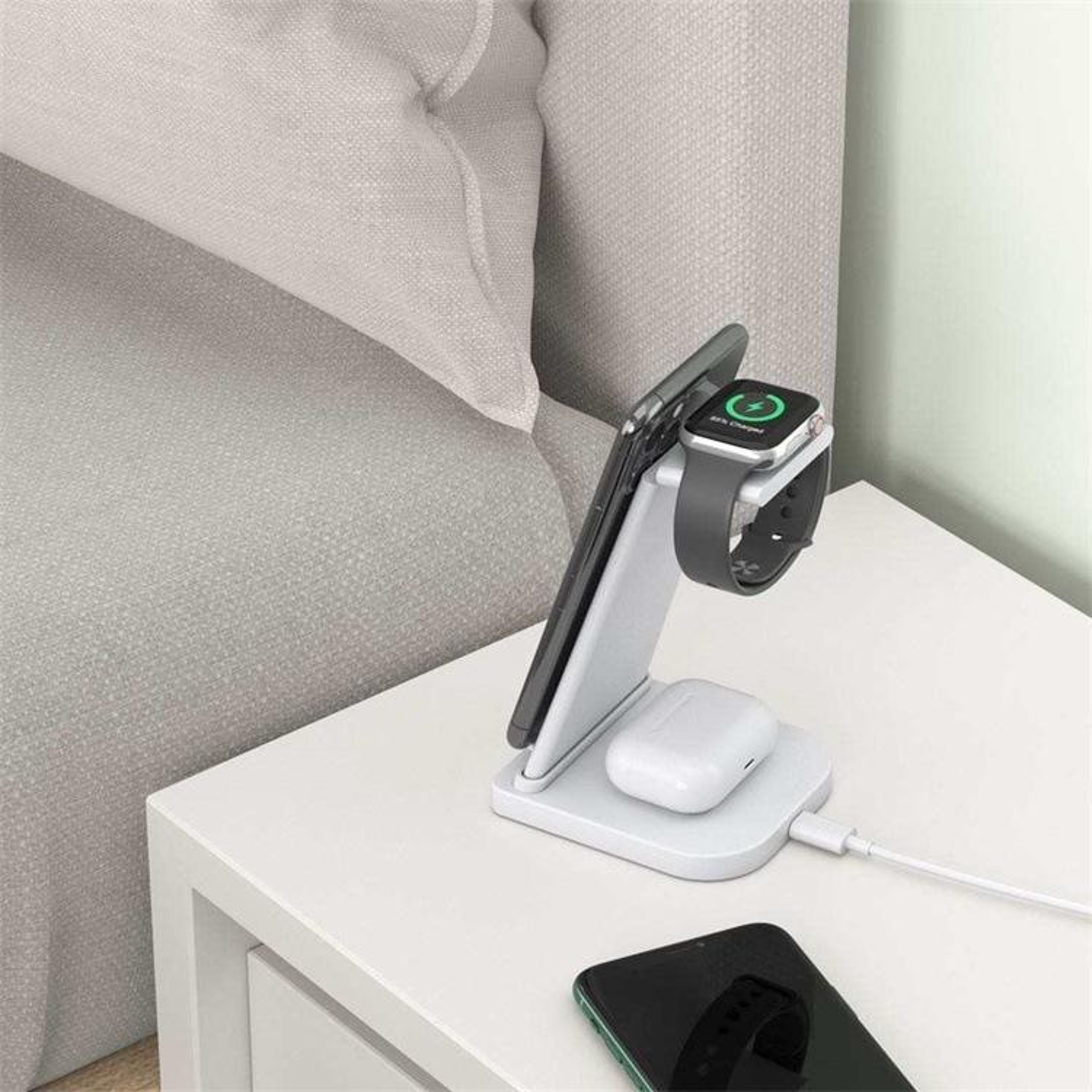 QGeeM 3 in 1 Portable Detachable Wireless Charger Dock for Phone Watch Earbuds – view 7