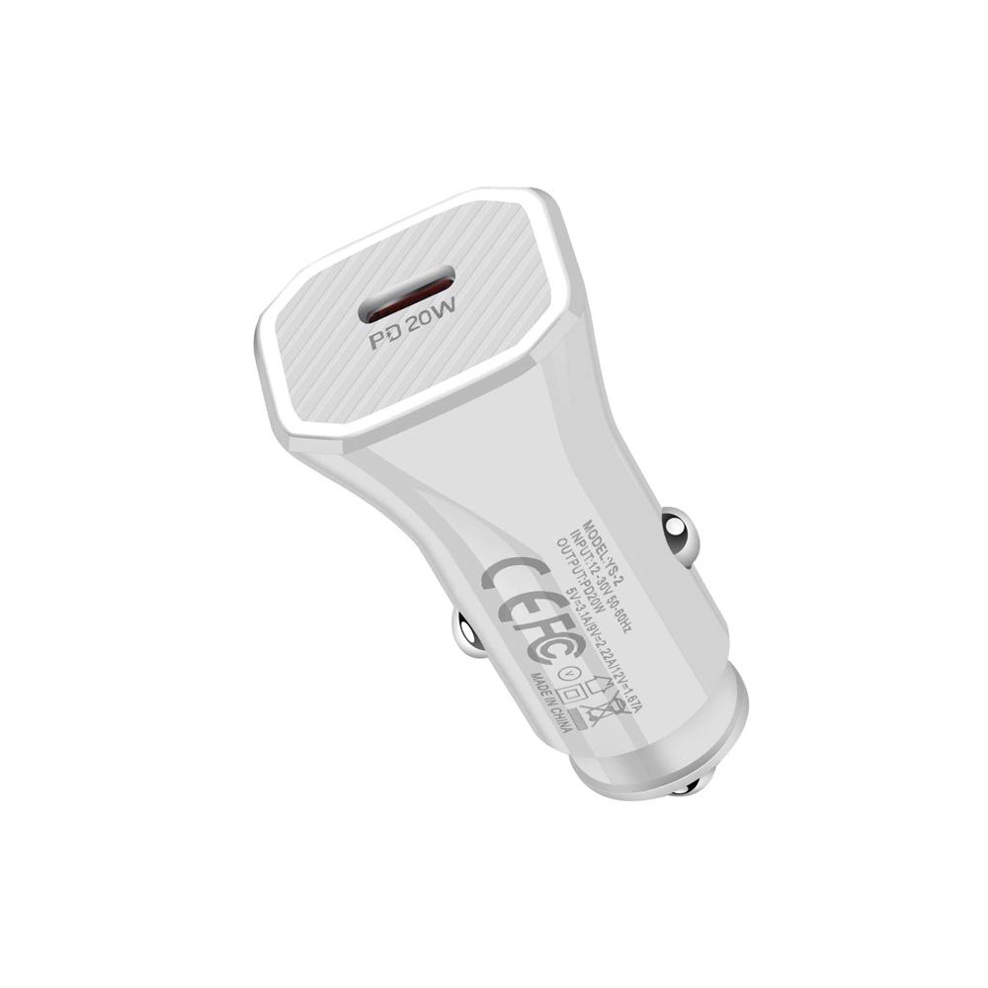 PD 20W USB-C Car Fast Charger for iPhone iPad, Type-C Dual Port Fast Charging Adapter – view 1