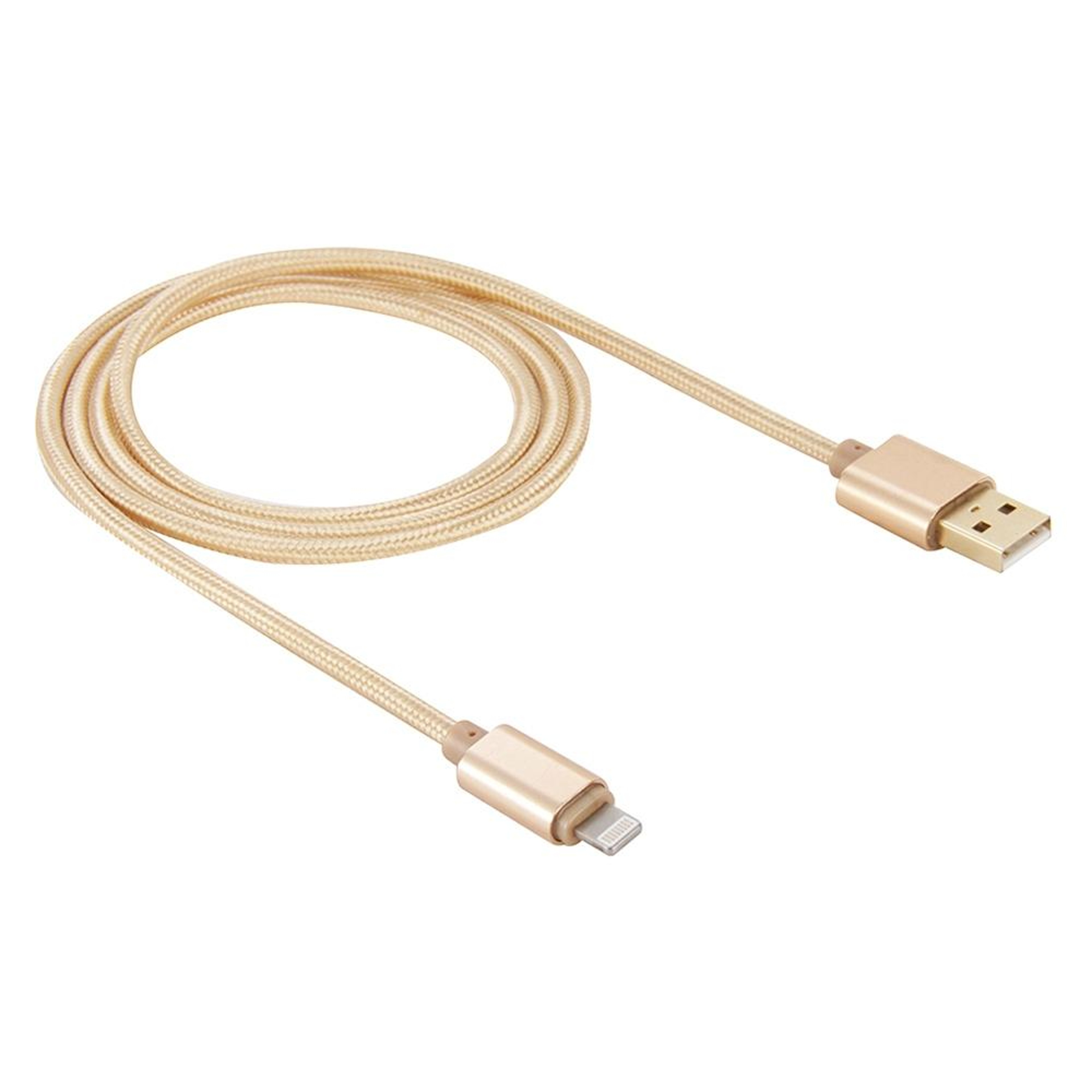Woven Metal Head Lightning USB Fast Charging Cable for iPhone – view 2