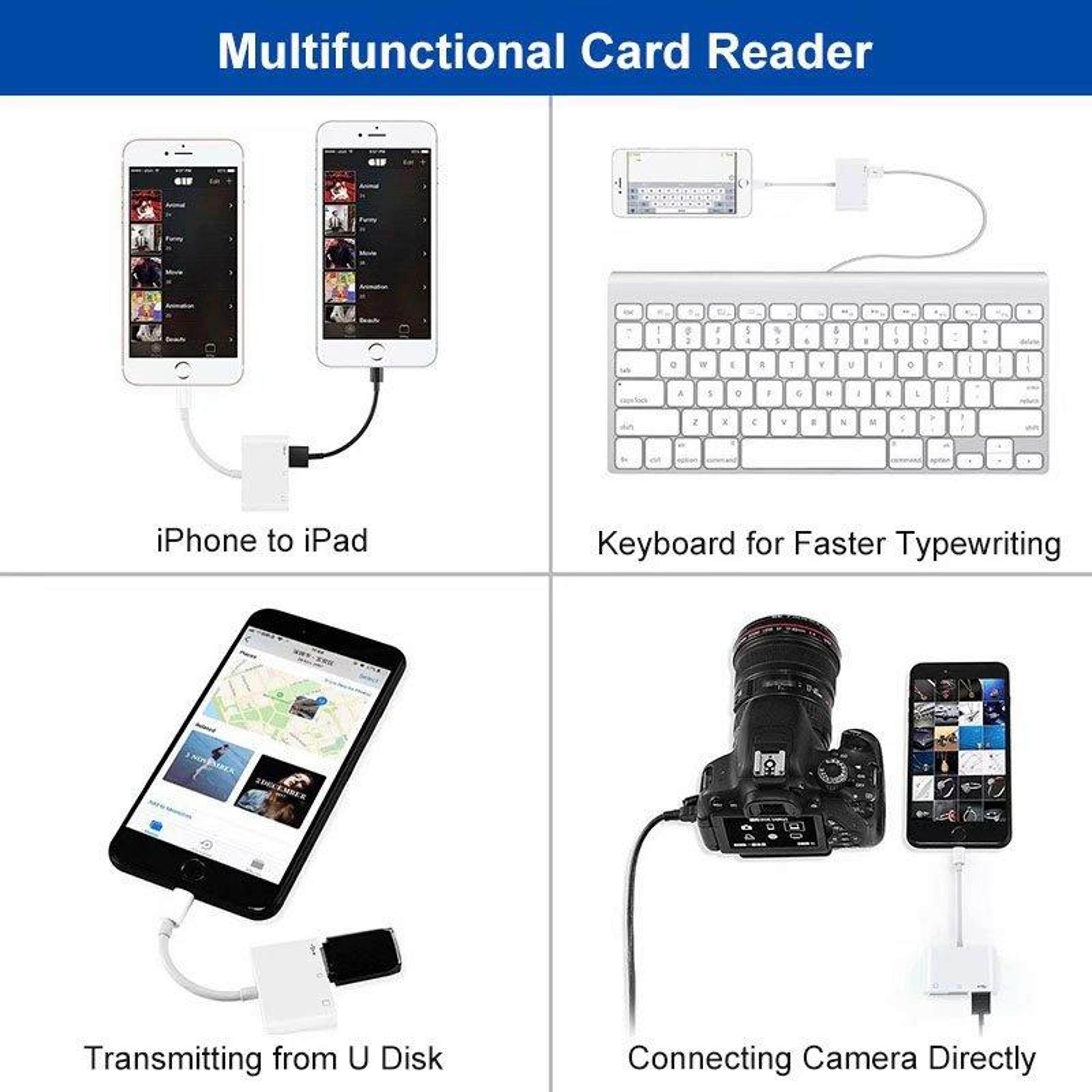 3 in 1 Lightning SD TF USB Camera Reader Adapter for iPhone iPad Fast Photo Transfer iOS Compatible – view 5