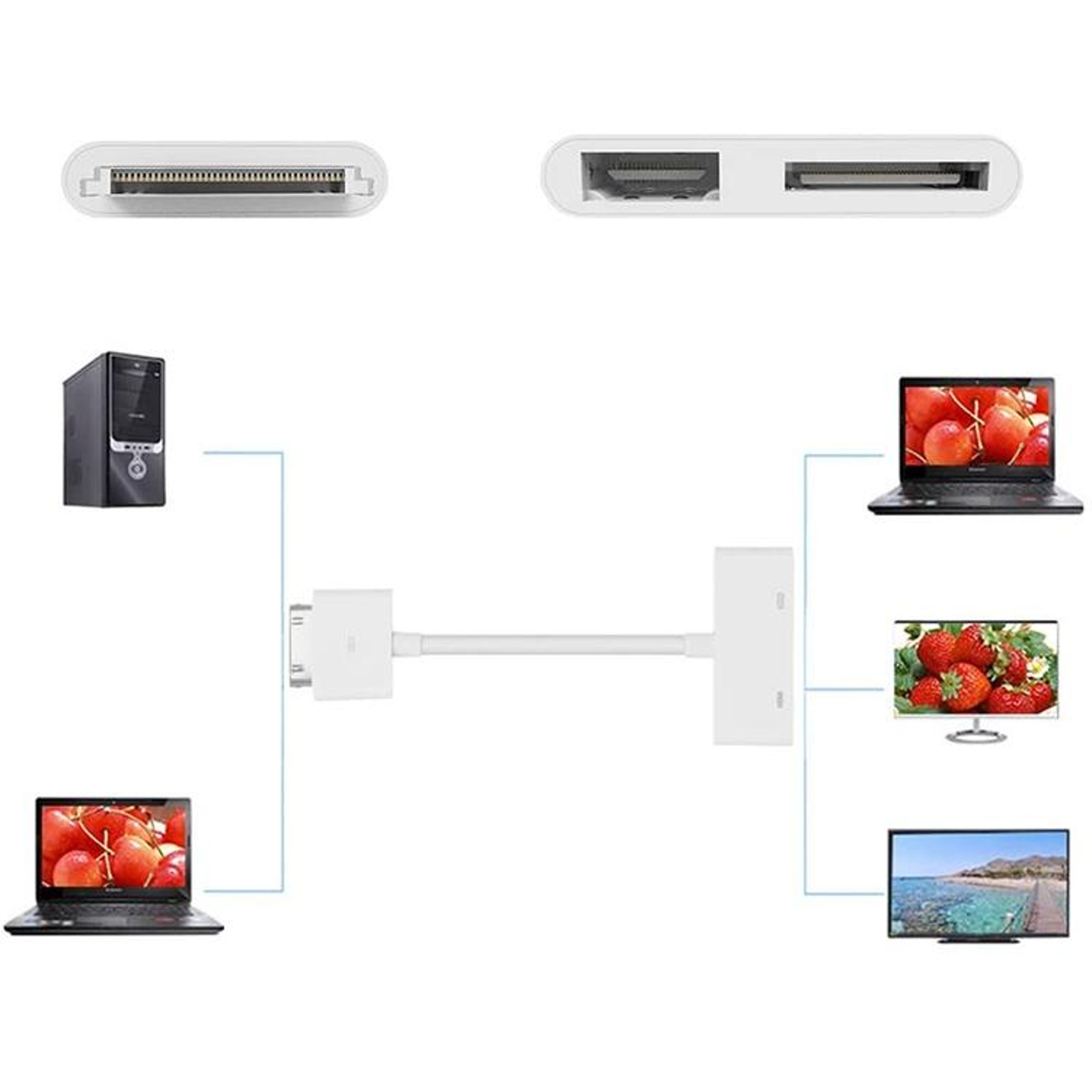 HDMI Adapter for iPhone 4 4S & iPad 2 3 1080P Lightning to HDMI Adapter Screen Mirror Cable – view 5