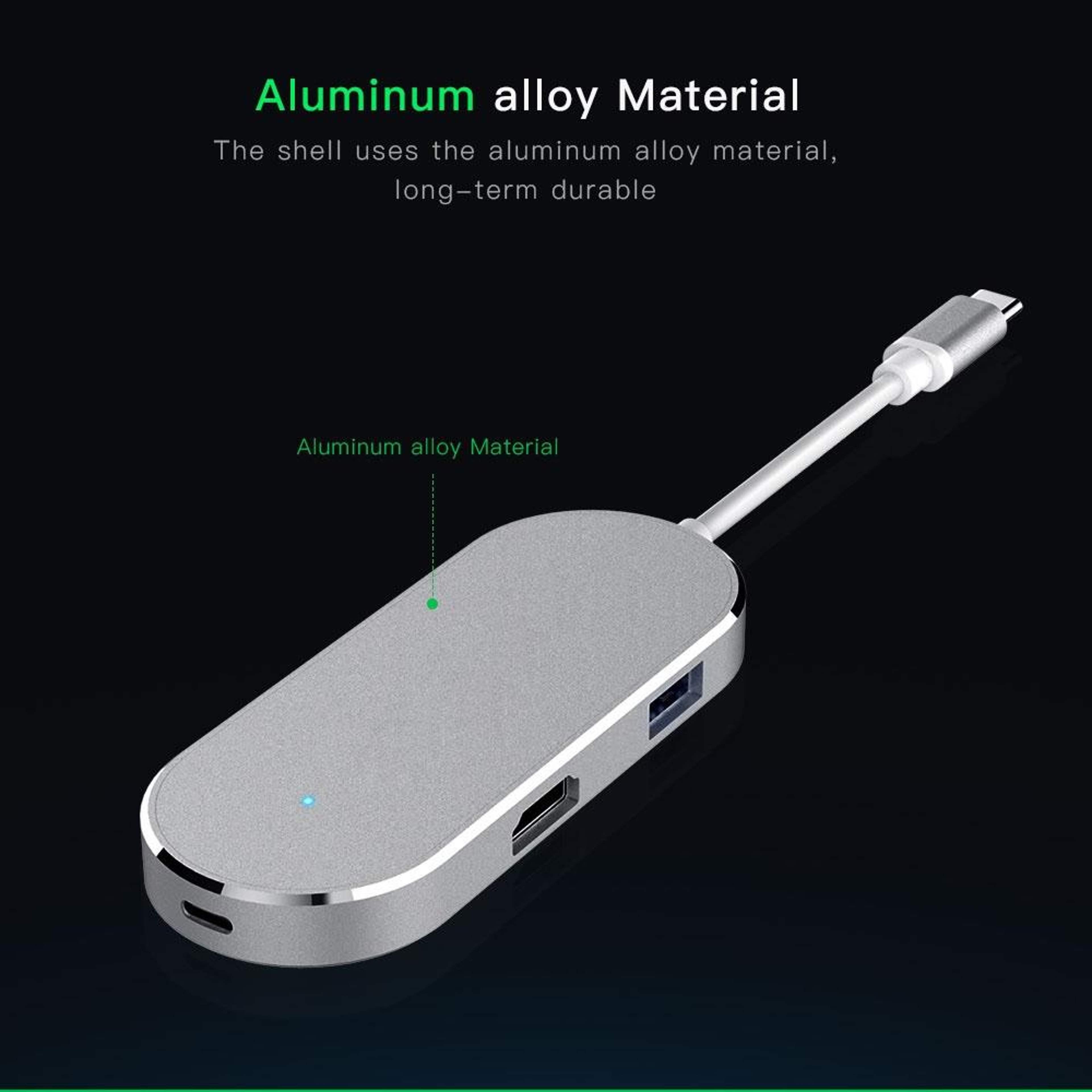 6 in 1 USB-C Hub Type-C Adapter 4K HDMI SD TF Card Reader Multiport Dock for MacBook – view 6