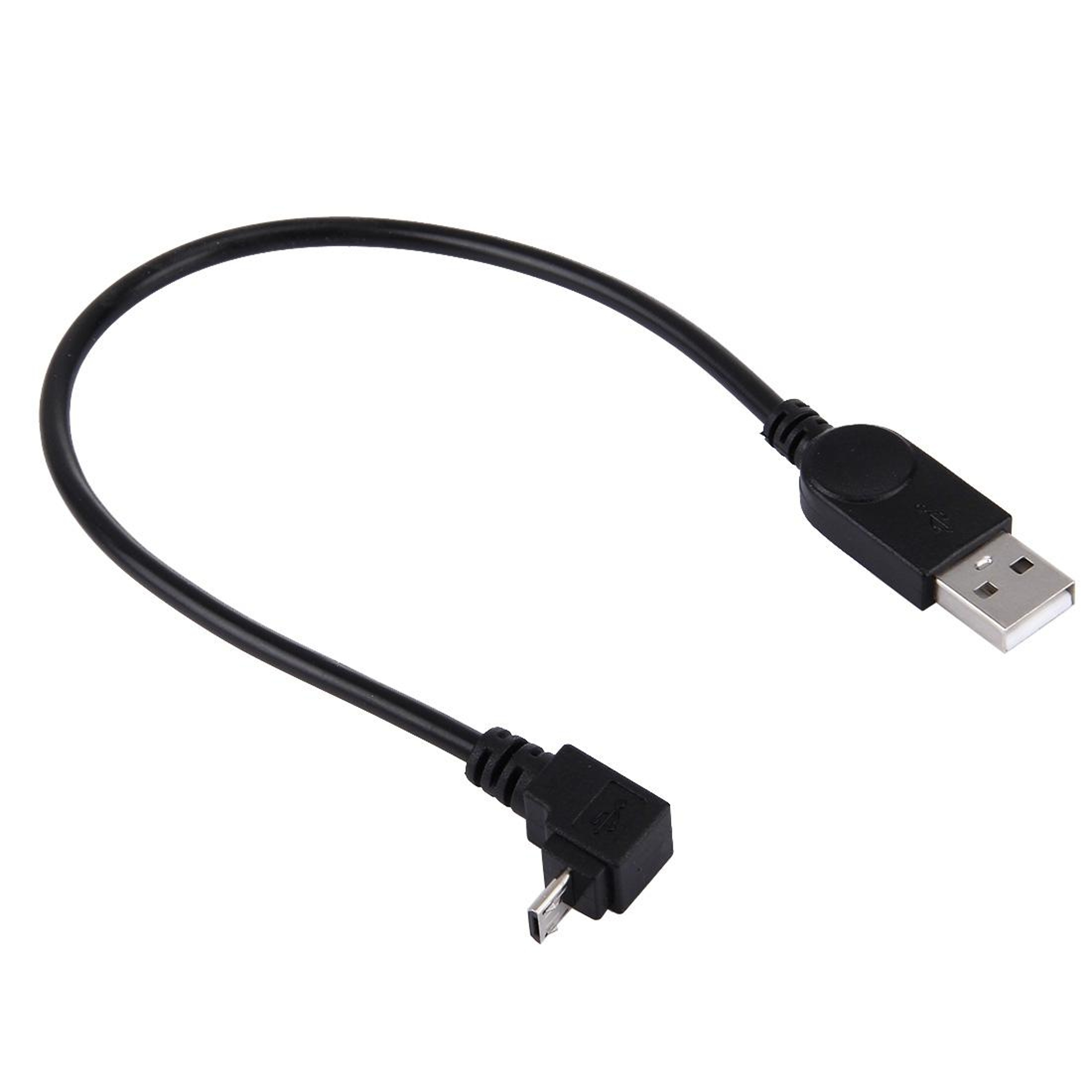 28cm 90 Degree Right Angle Micro USB to USB Short Charging and Data Cable – view 2