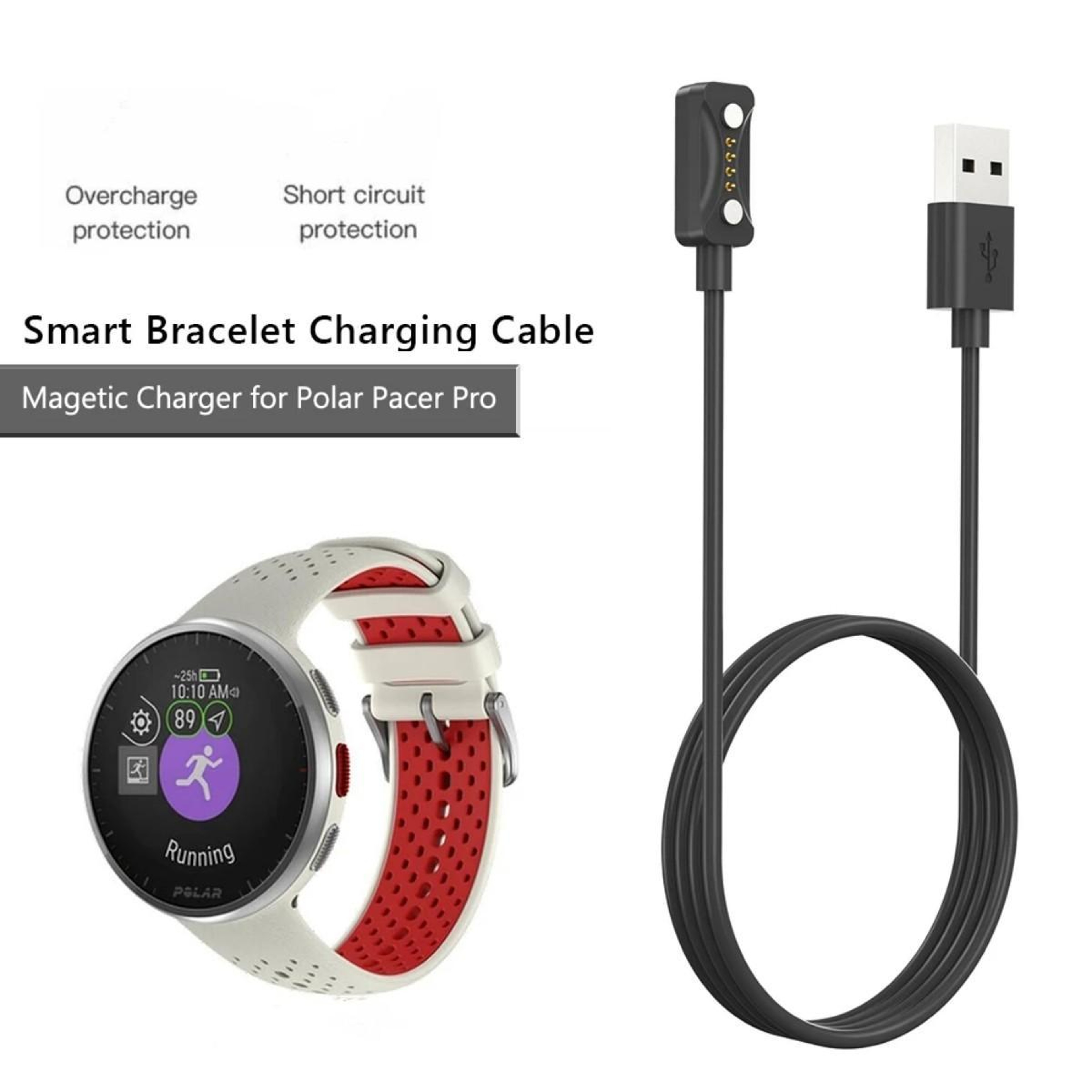 Polar Pacer Pro USB Charging Cable 1m Replacement Smart Watch Charger – view 7
