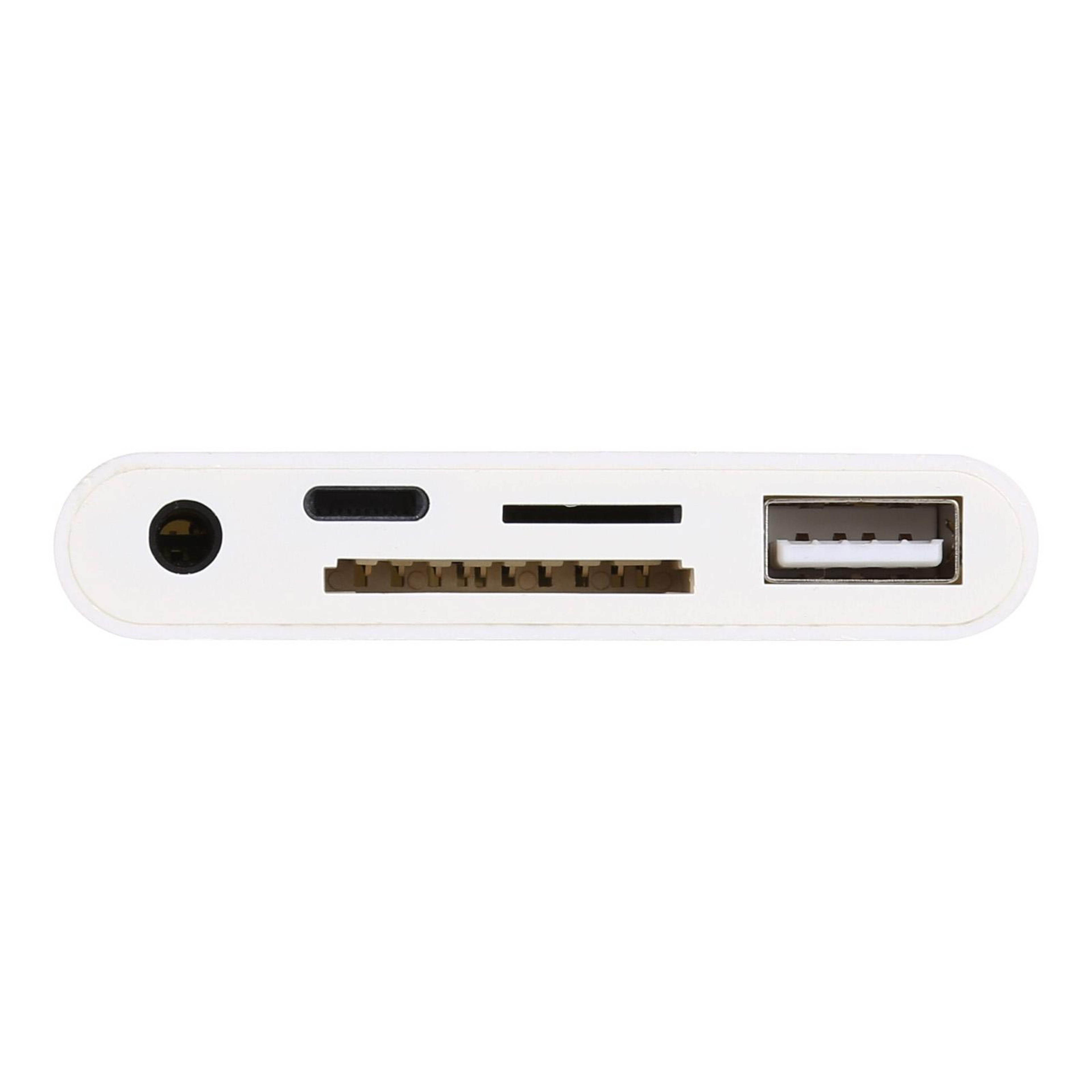 5 in 1 Lightning OTG Adapter for iPhone USB Hub SD Card Reader Audio Charging – view 3
