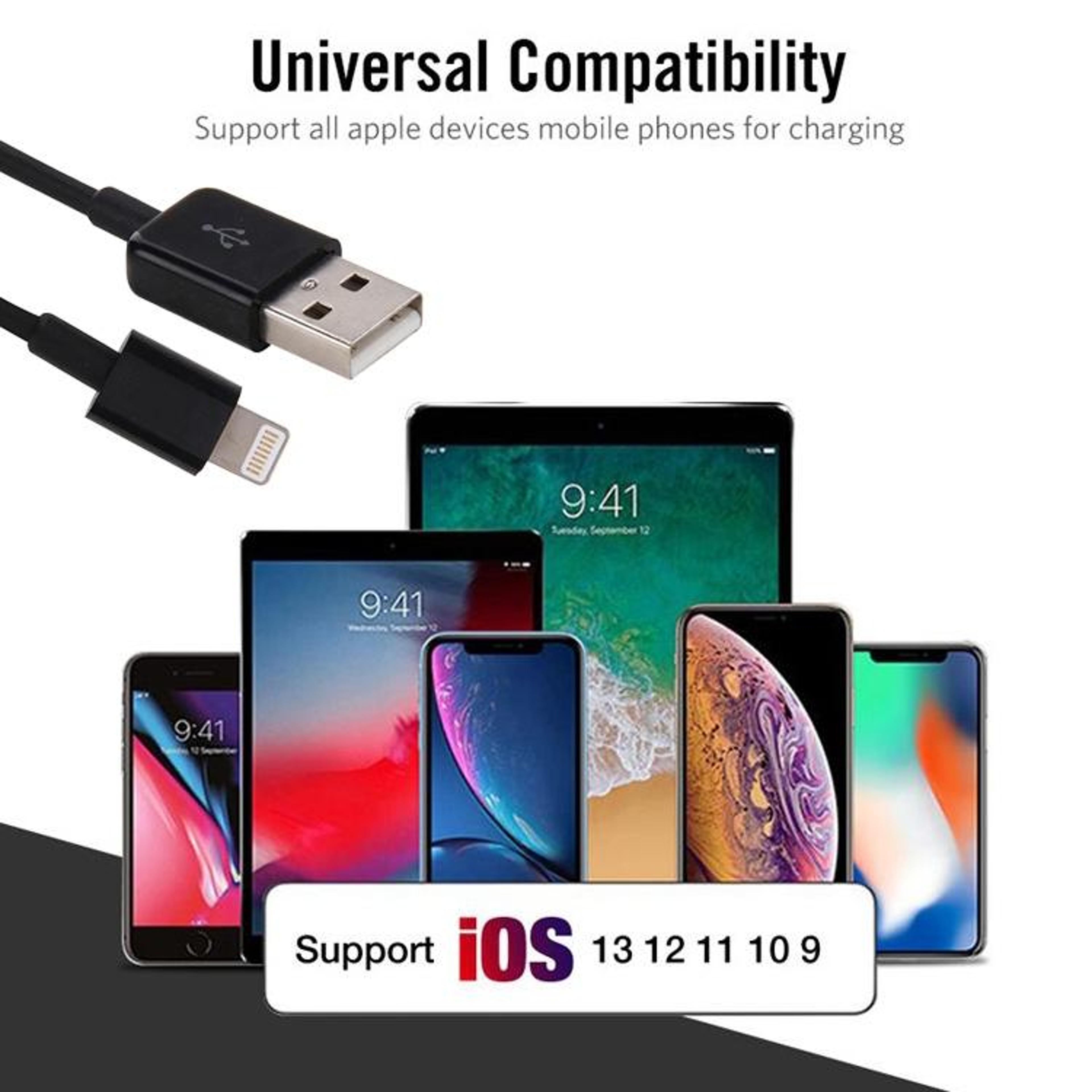 8 Pin Lightning USB 2.0 Charging & Data Cable 20cm Compact Travel Charger Cord – view 6
