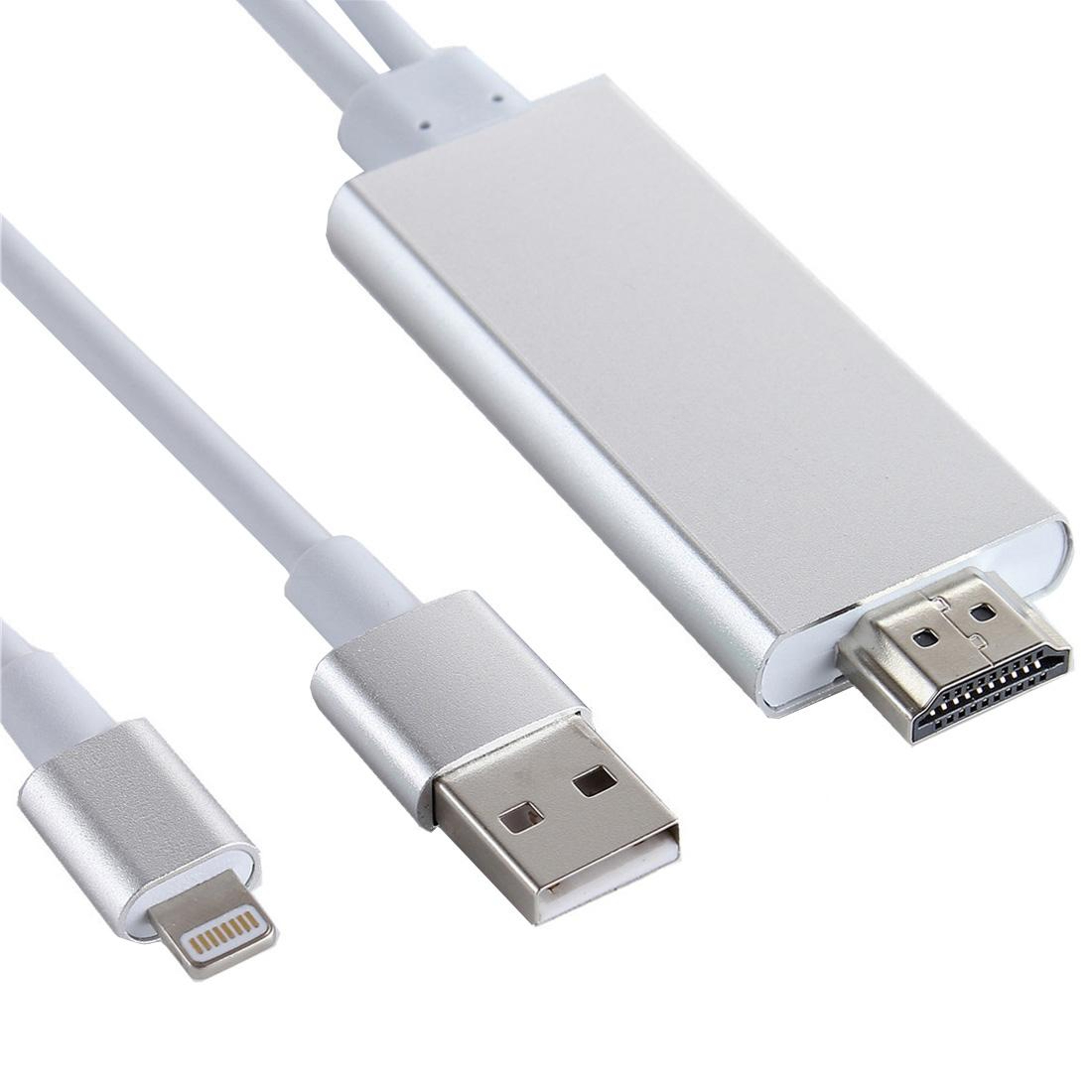 Lightning To HDMI Adapter Cable With USB Charging For IPhone Screen Mirroring To HDTV 2