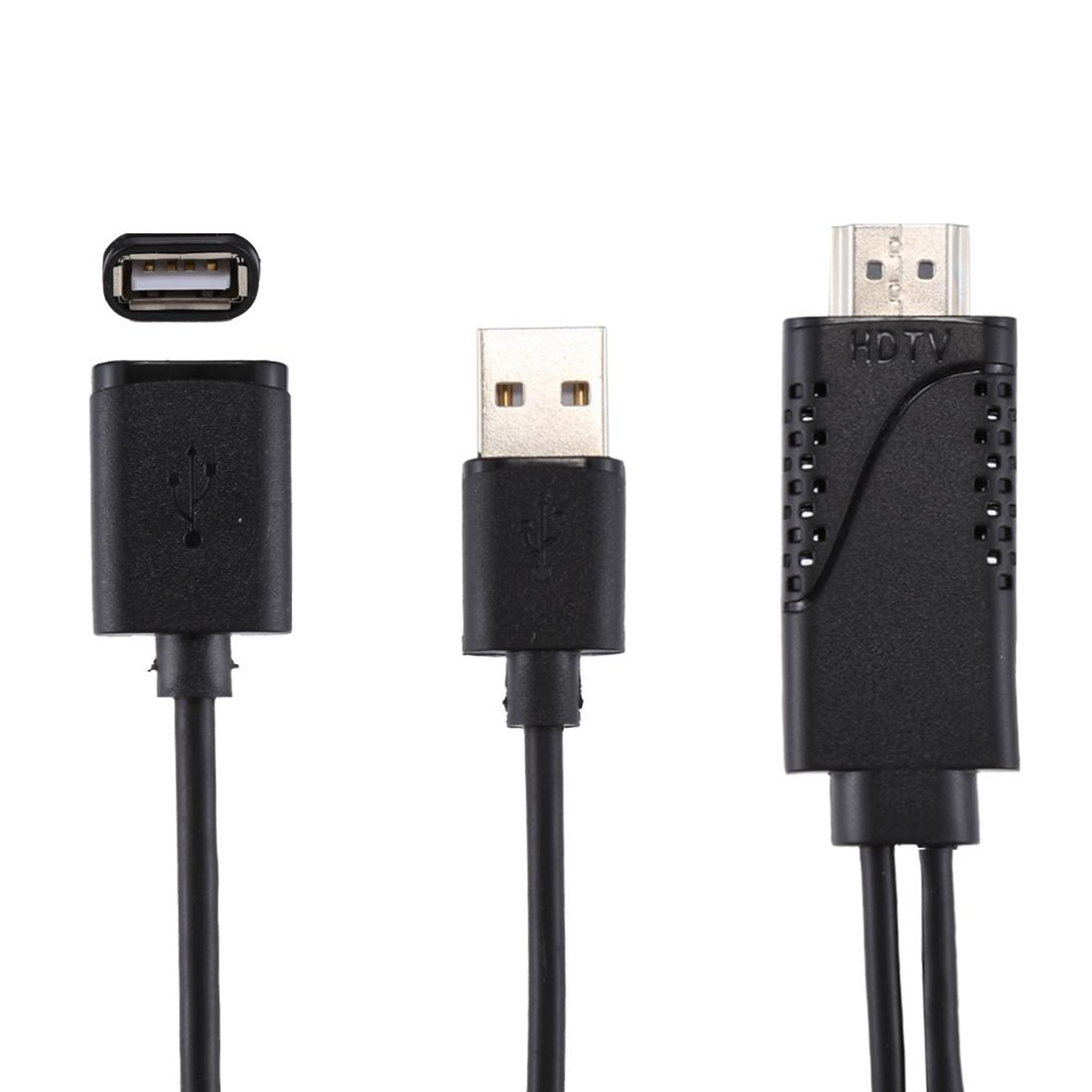 1080P HDMI adapter cable for Phone to TV Screen Mirroring USB Powered AV Converter – view 1