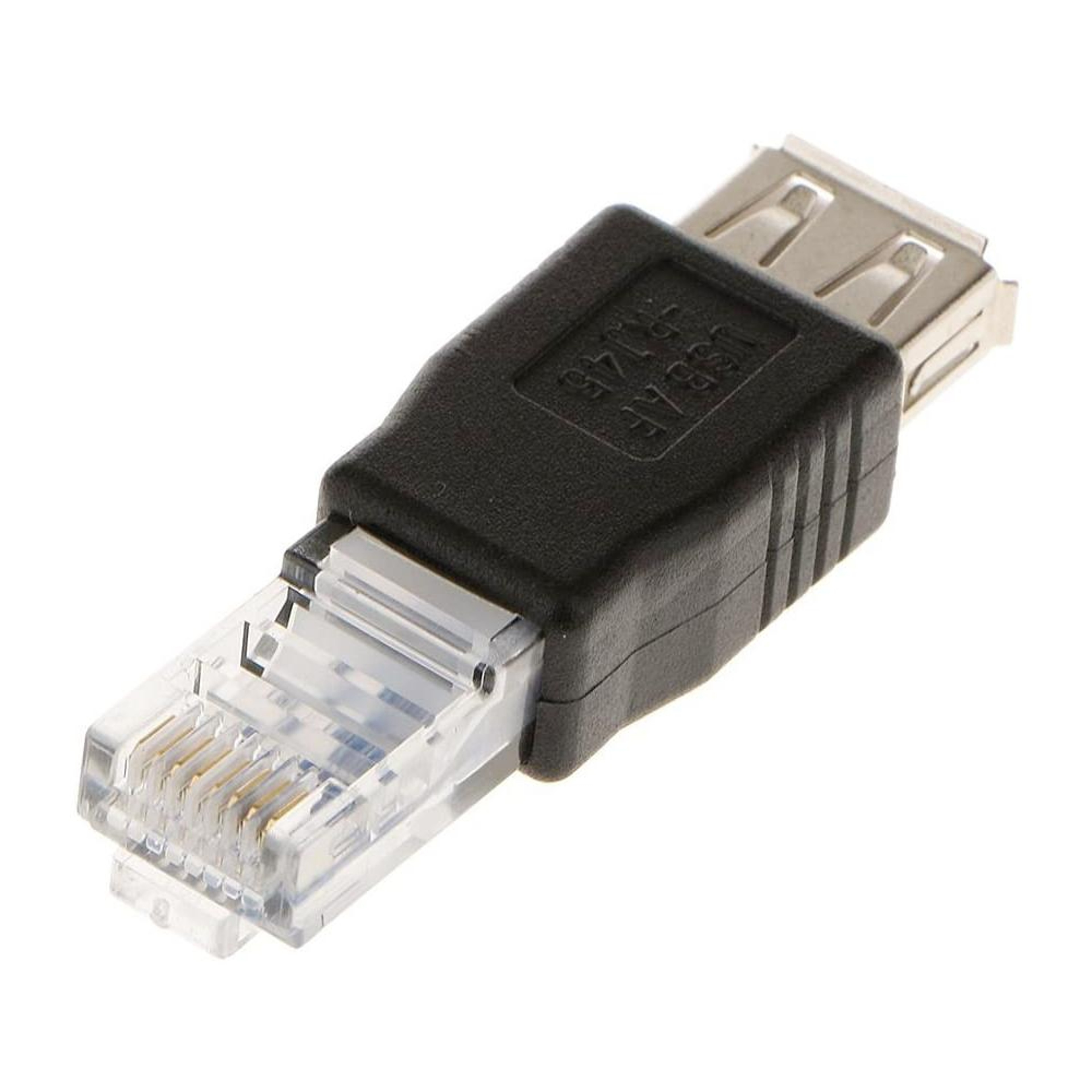 RJ45 Male to USB-A Female Adapter Black Network Converter for Stable Device Connectivity – view 1