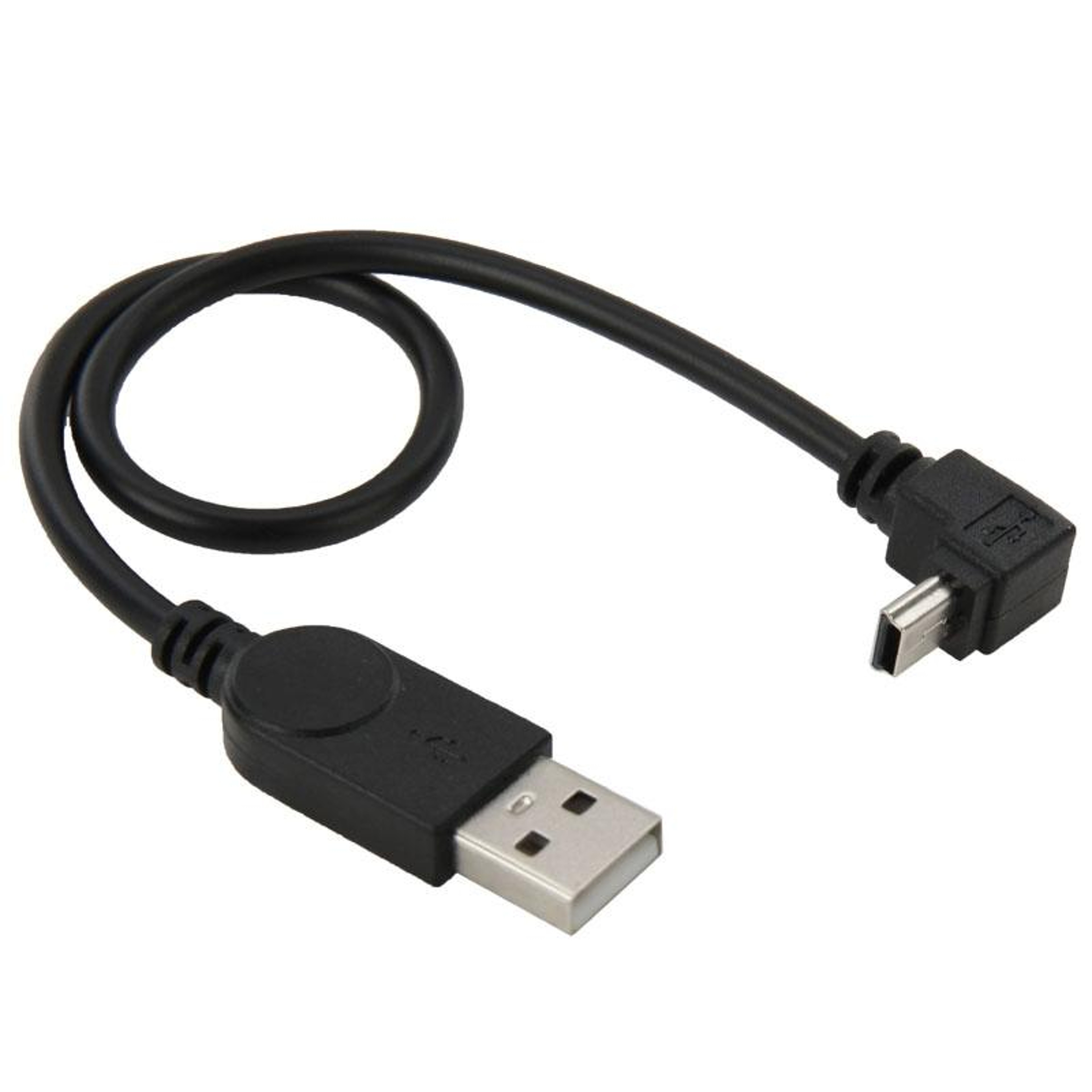 90° Mini USB to USB Adapter Cable 29cm Compact Right Angle USB Cable for Tight Spaces – view 1