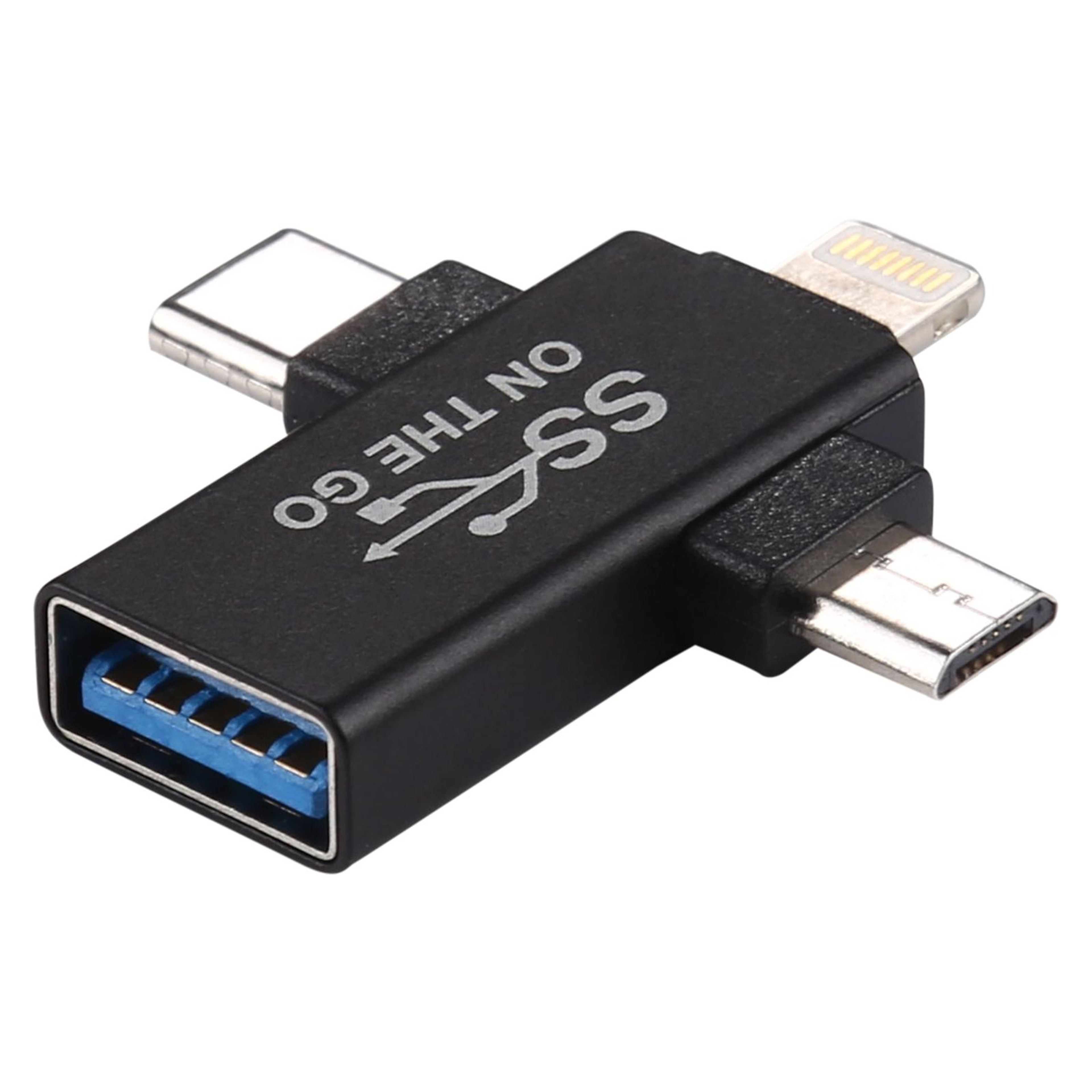 3-in-1 USB OTG Adapter Fast Data Transfer for iPhone Android and USB C Devices – view 2