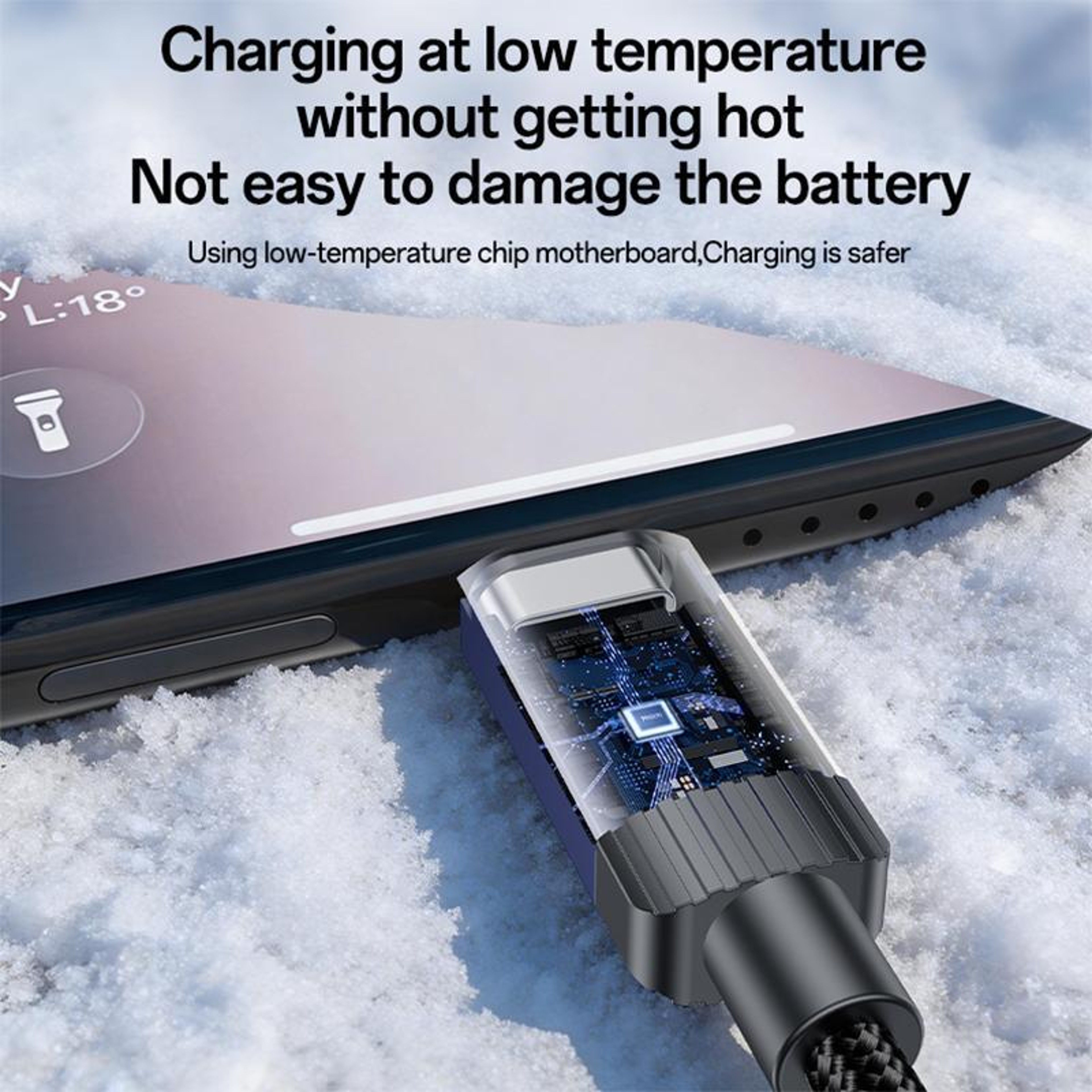 CA204C 18W USB to USB-C Braided Charging & Data Cable 1m Gun Grey – view 8