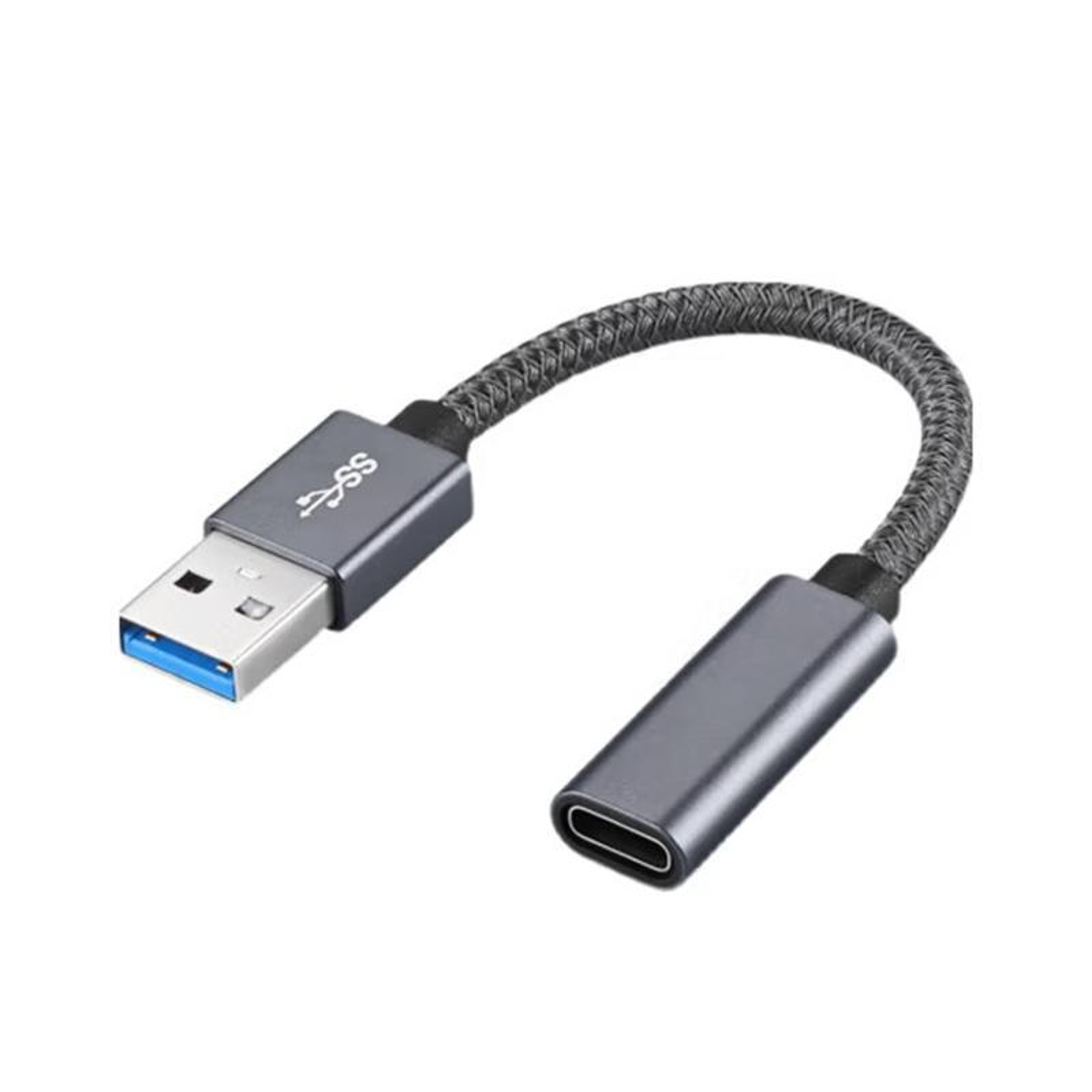 15cm USB 3.0 to USB-C Female Extension Cable Adapter Grey – view 2
