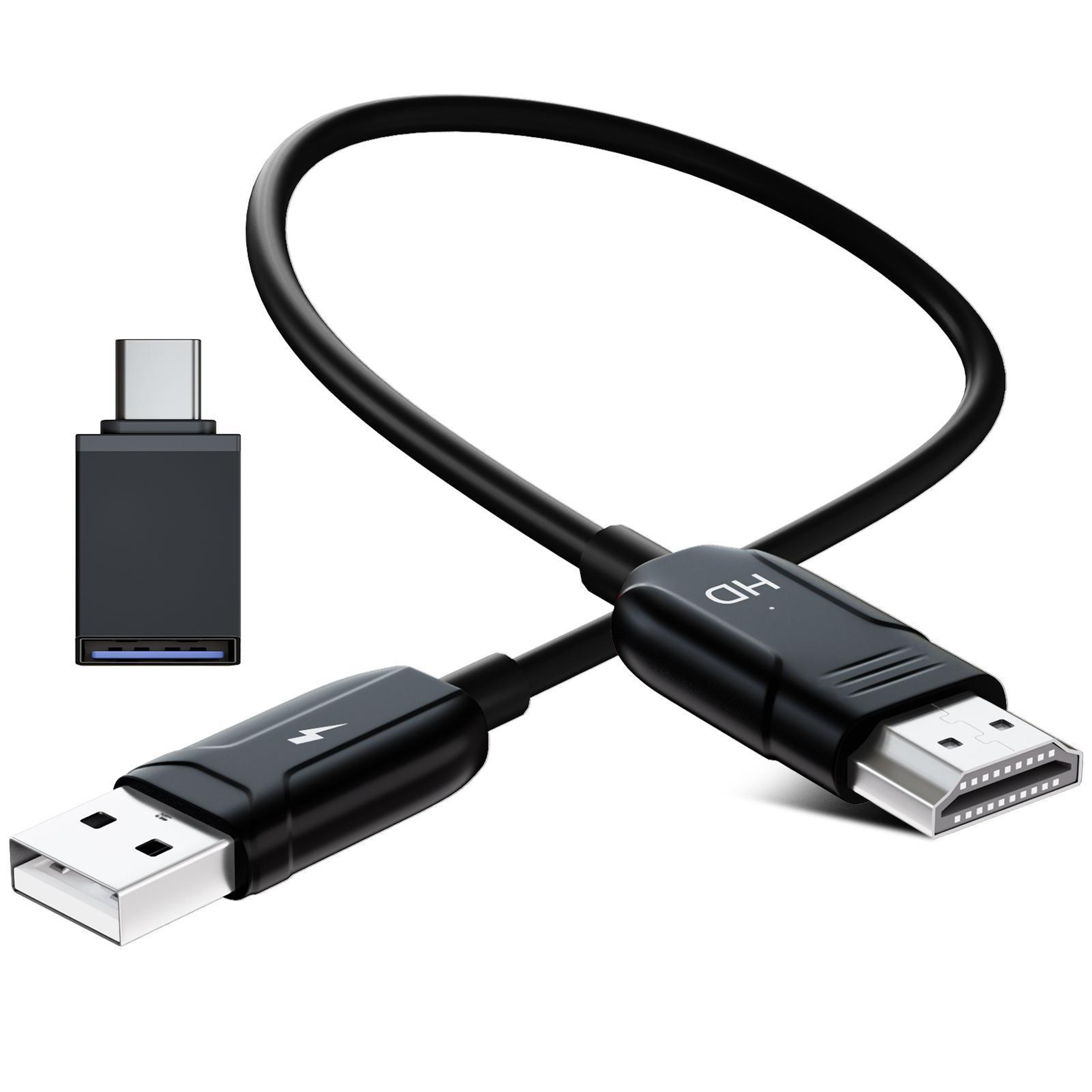 USB to HDMI Cable Screen Mirroring Adapter and Play HD Display Converter 70cm – view 2