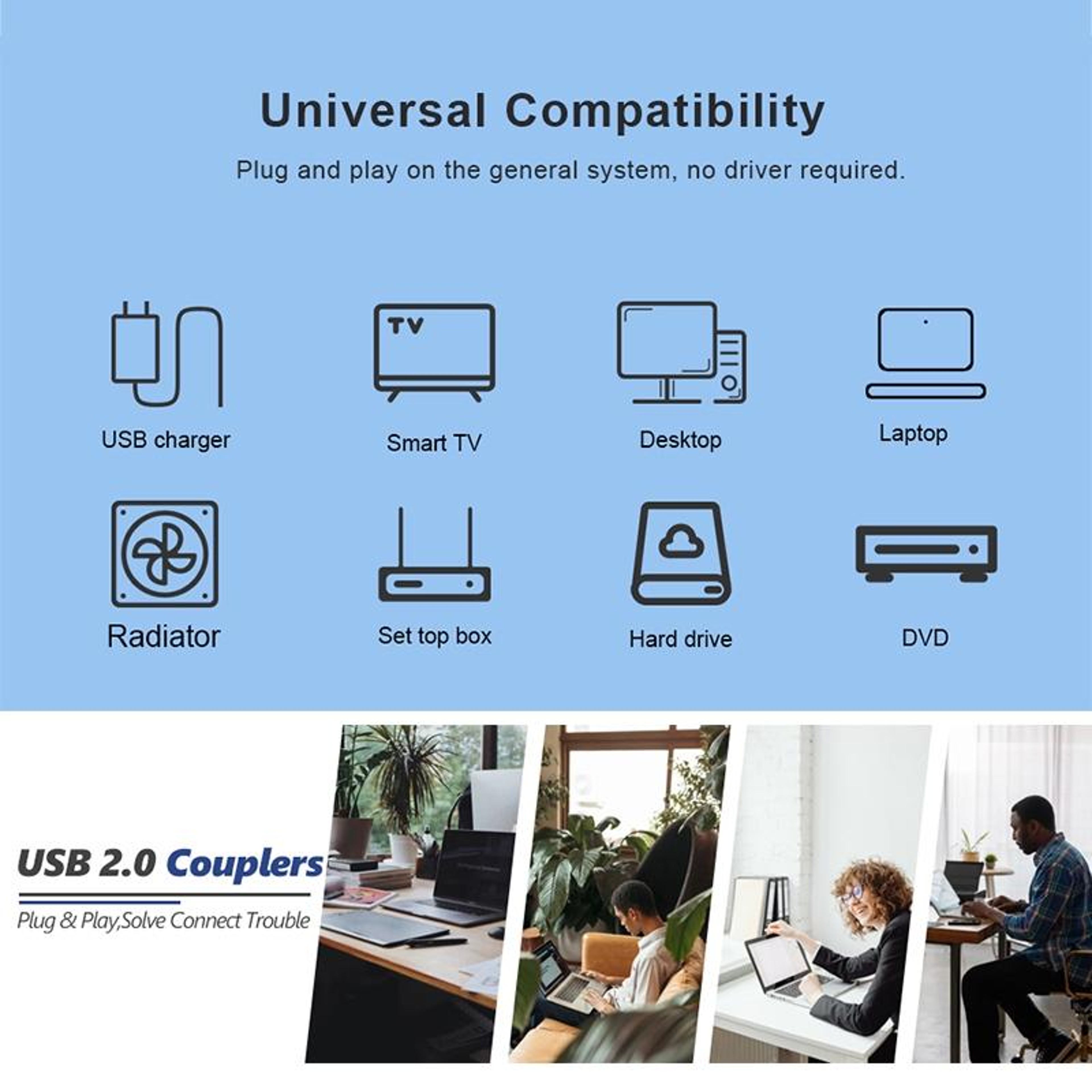 Micro USB OTG Adapter 90 Degree Angle USB 2.0 Female Converter for Phones & Tablets – view 5