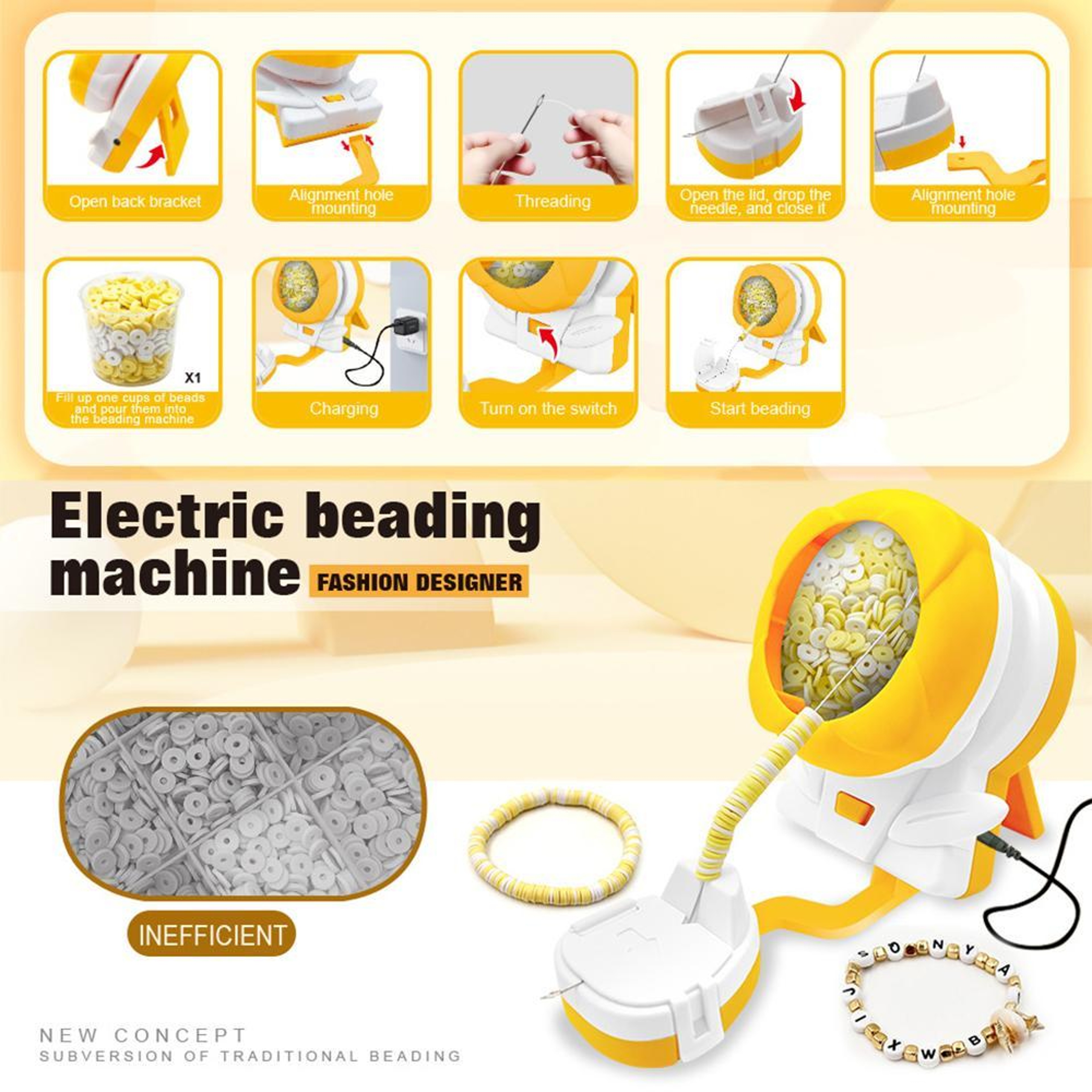 Portable USB Automatic Beading Machine for DIY Jewelry Making – view 4