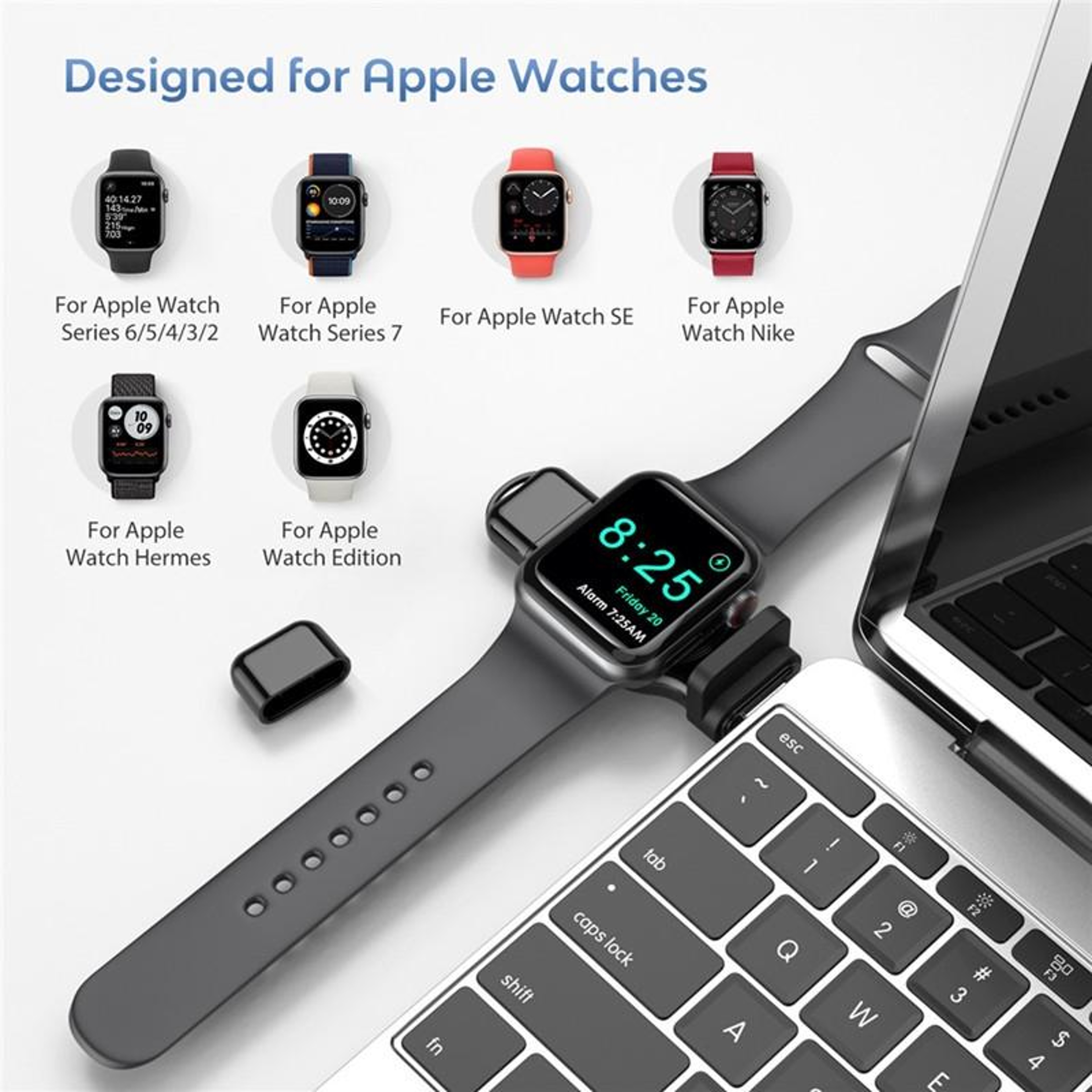 USB C & USB A Apple Watch Magnetic Charger Fast Portable Apple Watch Charging – view 6