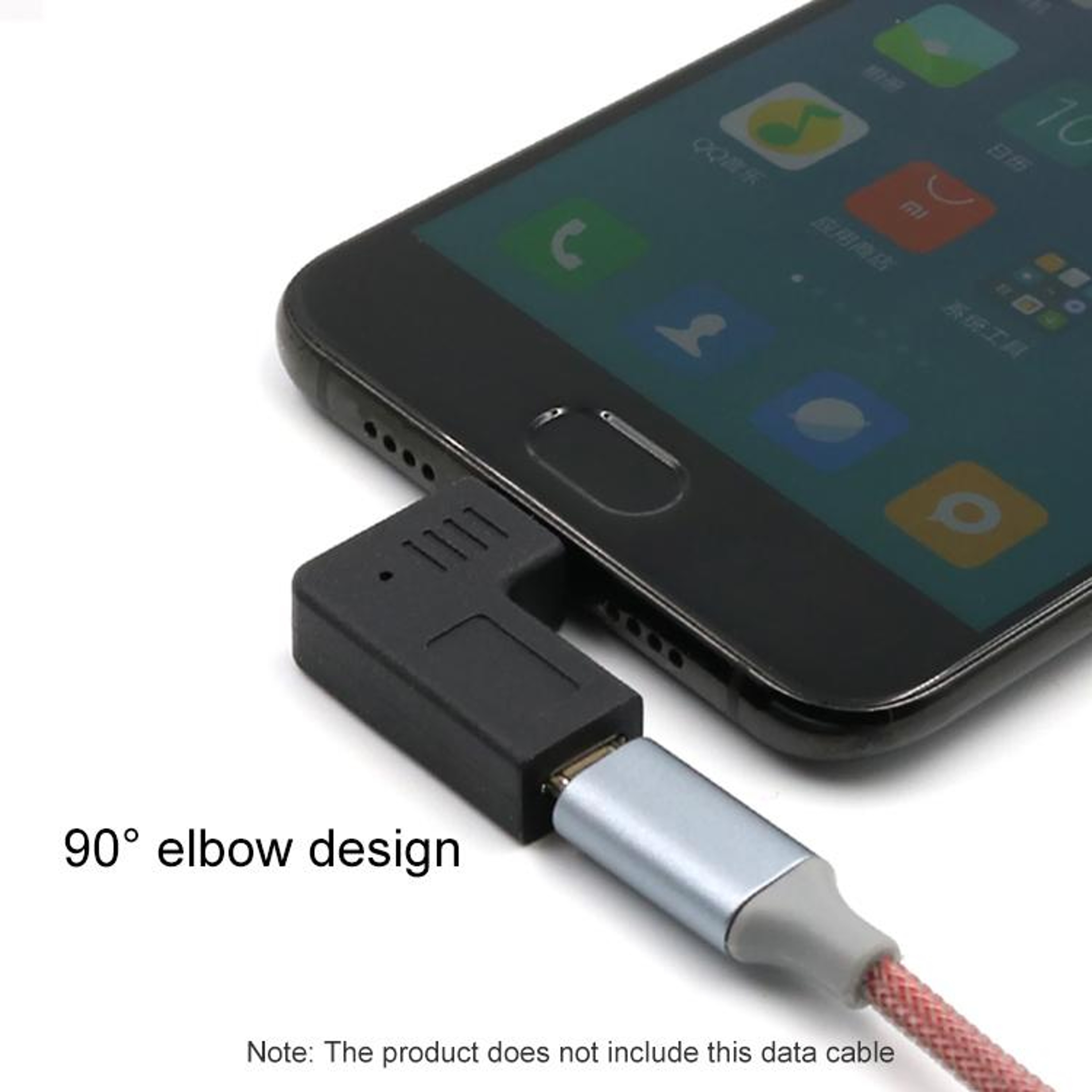 Universal Right & Left Angle USB C to Micro USB Adapter Converter – view 6