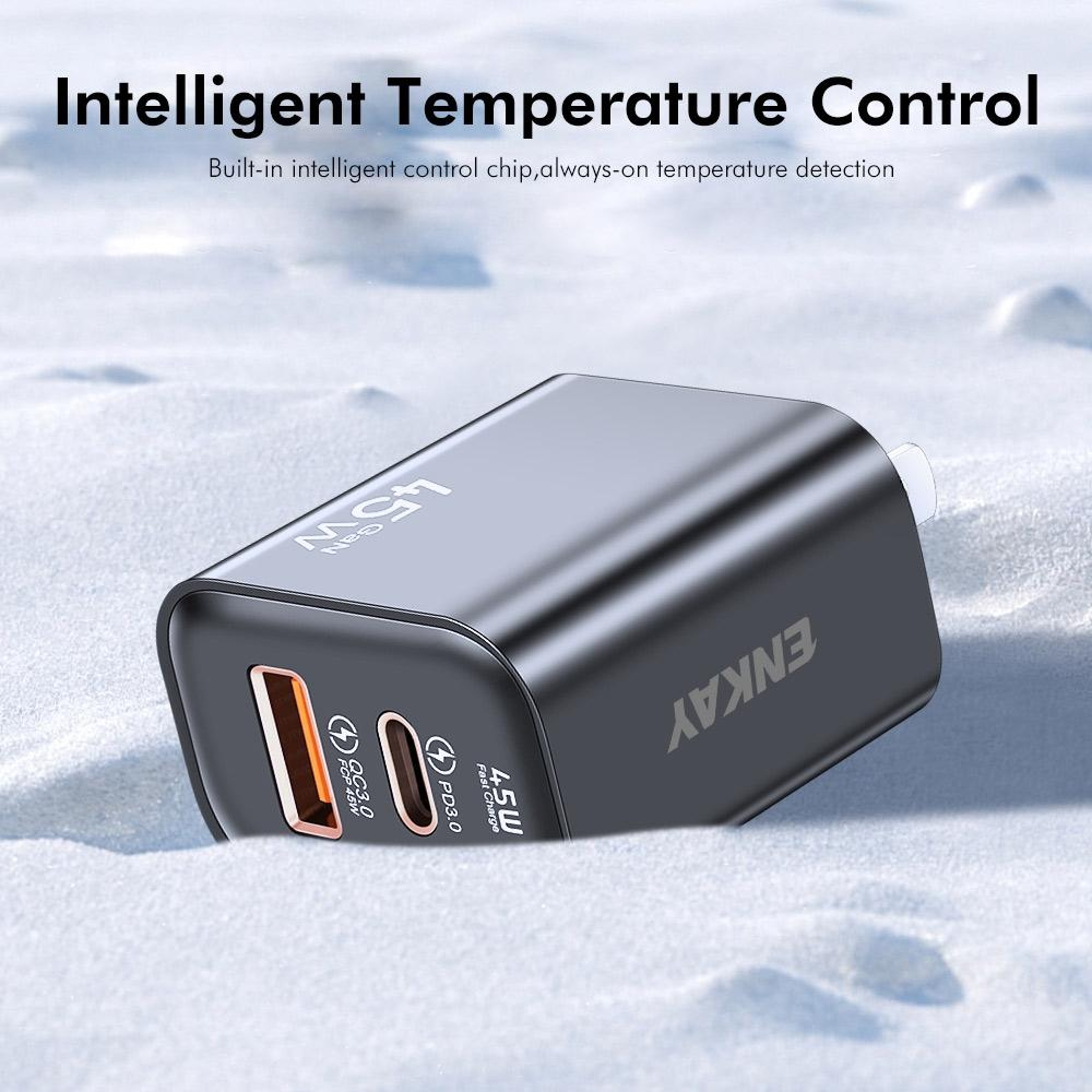 Dual Port USB C PD Quick Charger with US Plug – view 5