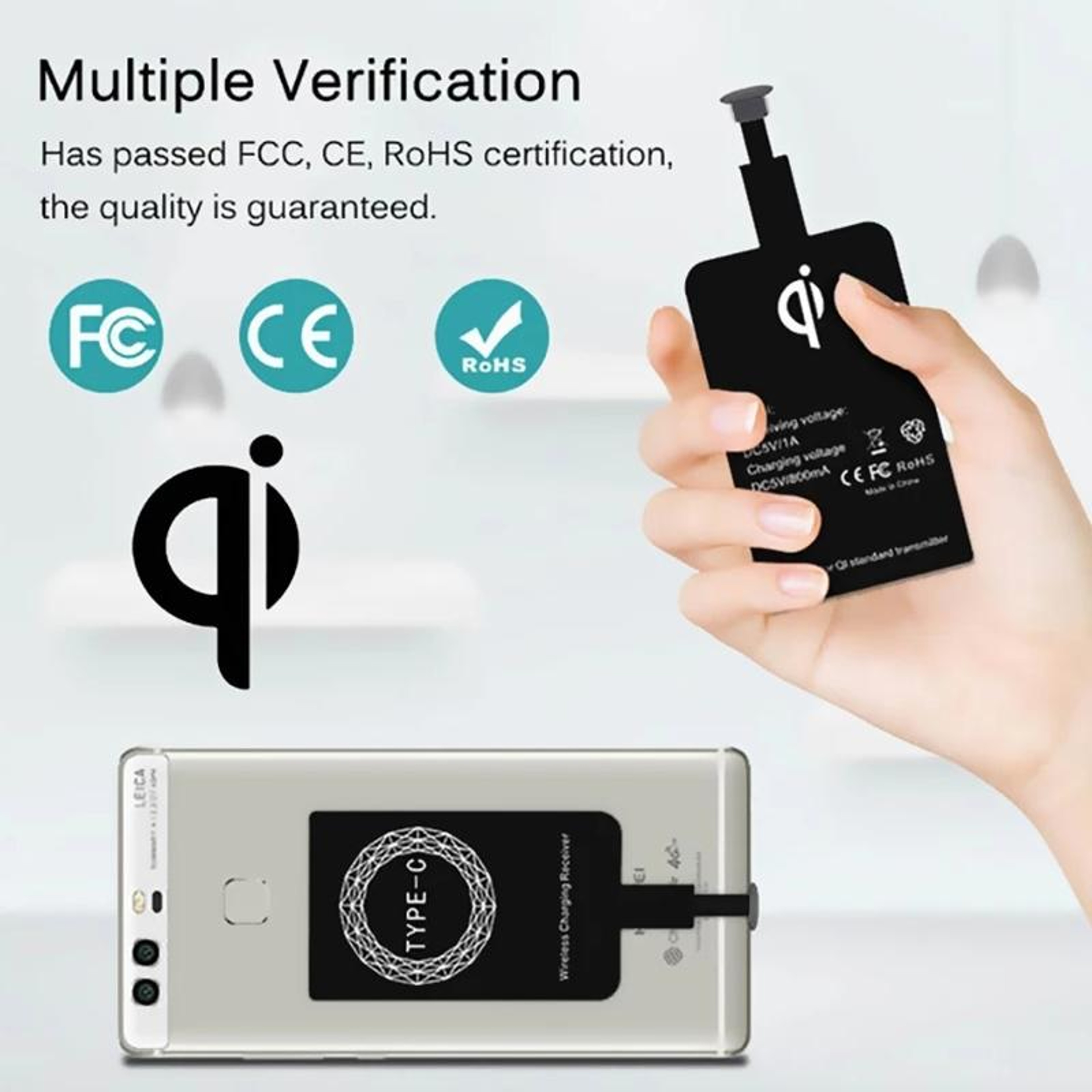 USB C Qi Wireless Charging Receiver Adapter – view 6