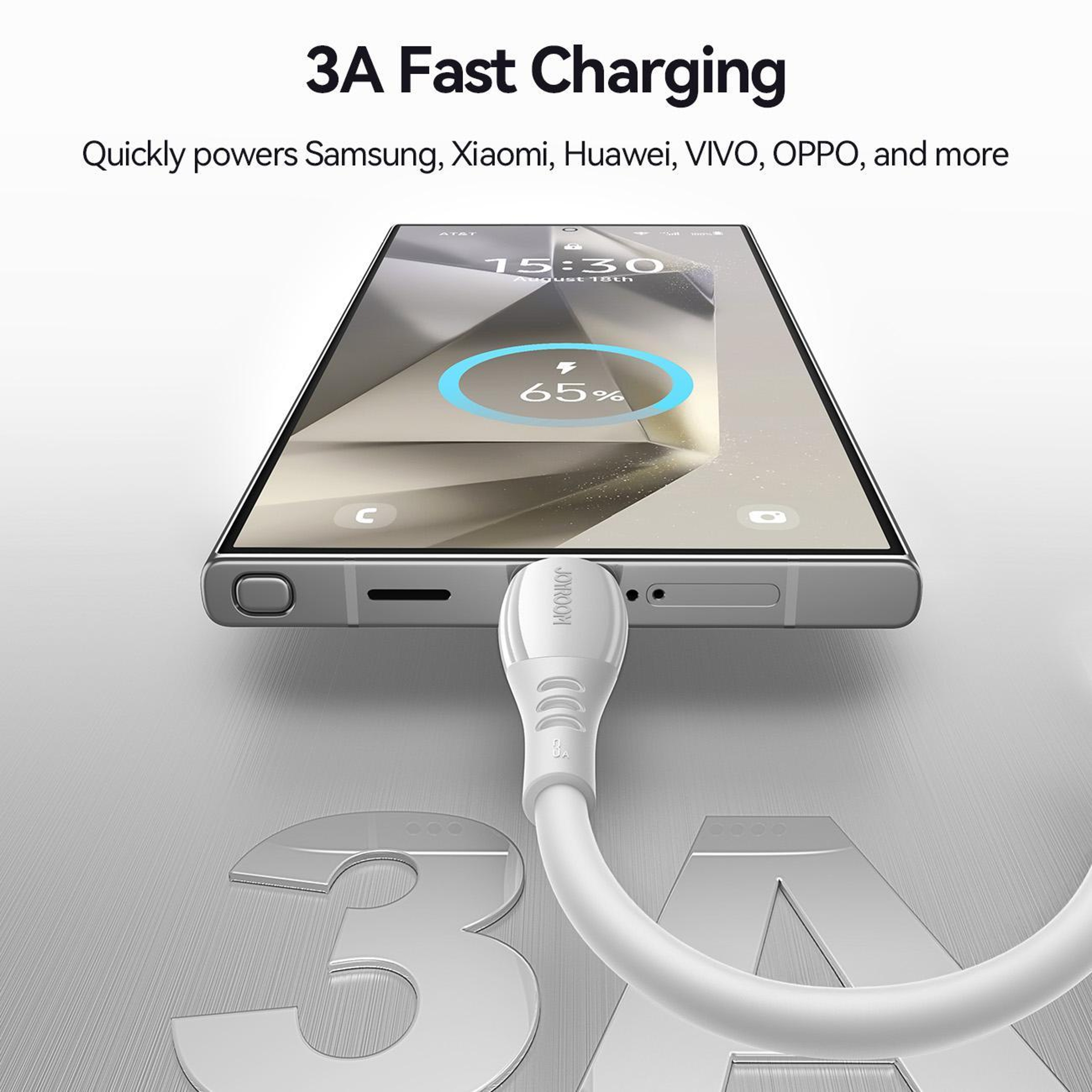 S-A59 3A Fast Charging USB-C Cable 1.2m Durable Data Sync Cord – view 2